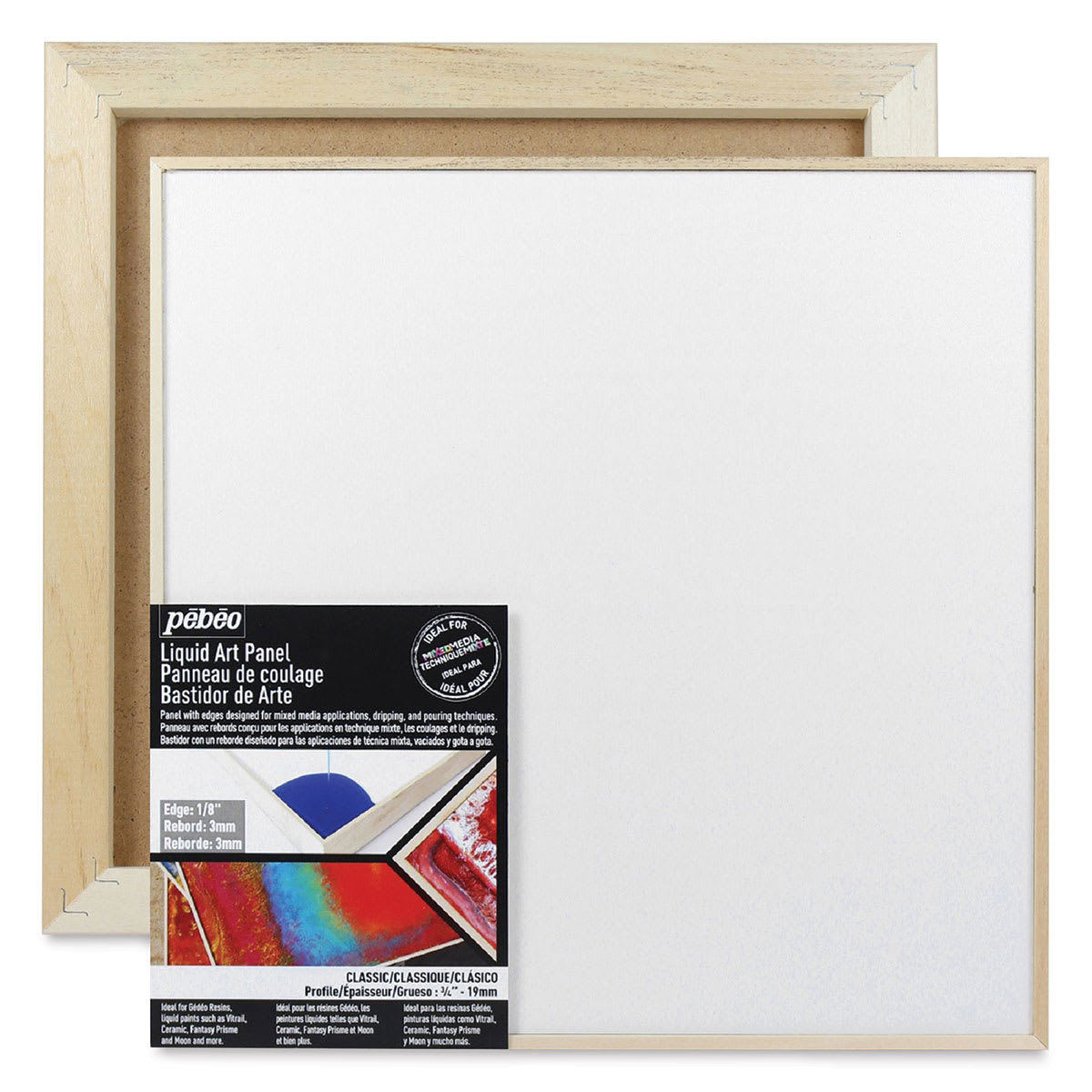 Pebeo Liquid Art Panel - 10" x 10", 3/4" Profile