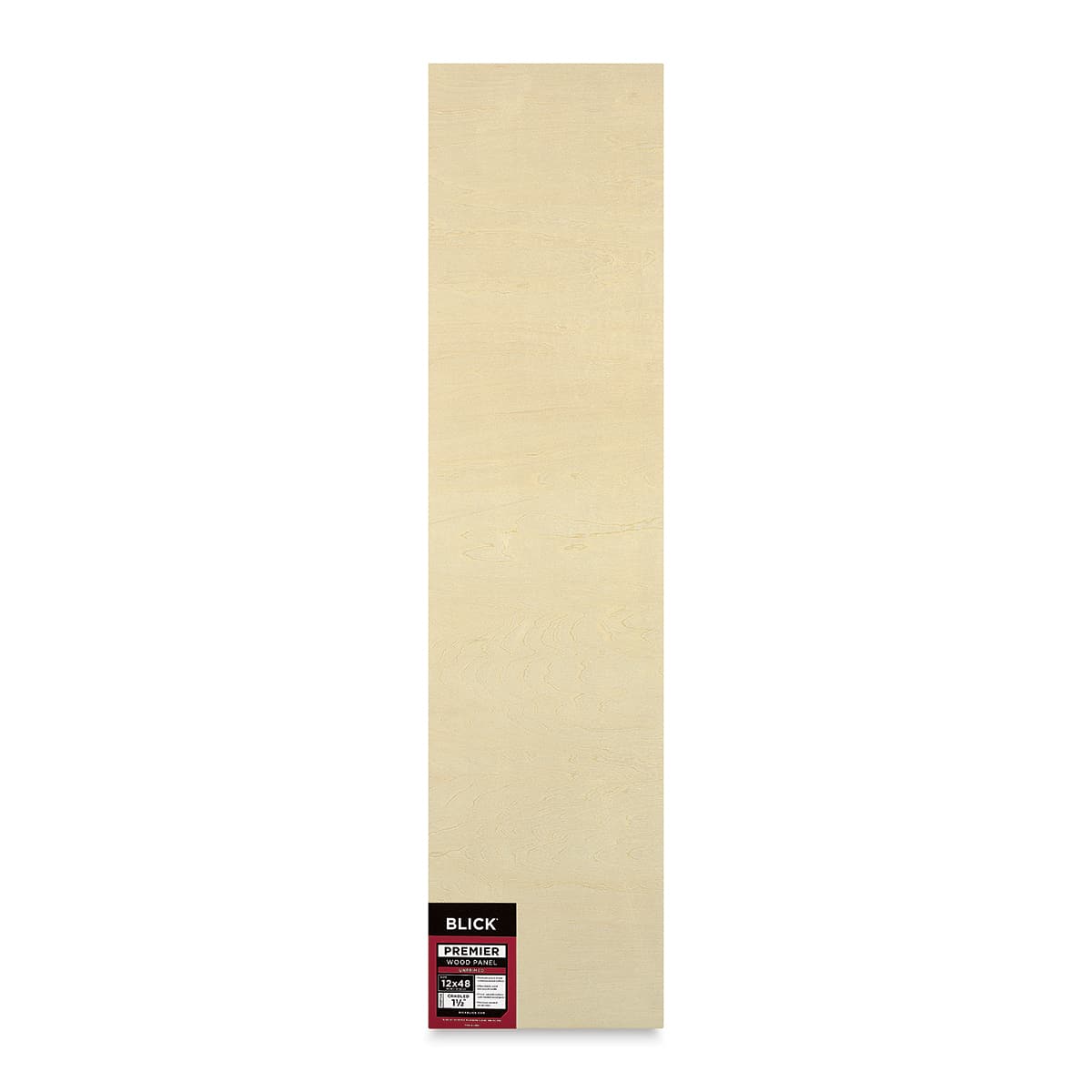 Blick Premier Wood Panel - 12'' x 48'', 1-1/2'' Gallery Profile, Cradled (front)