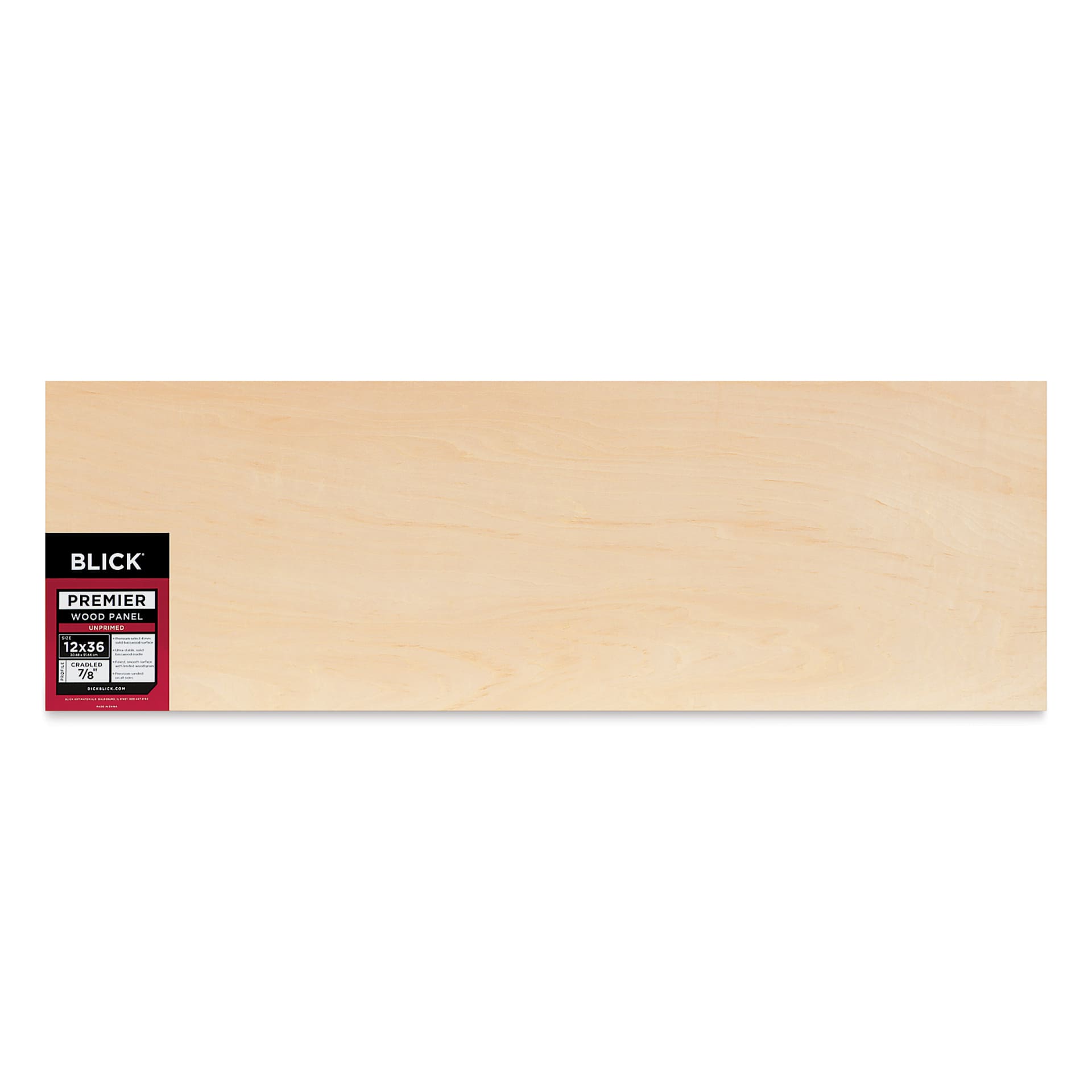 Blick Premier Wood Panel - 12" x 36", 7/8" Traditional Profile, Cradled