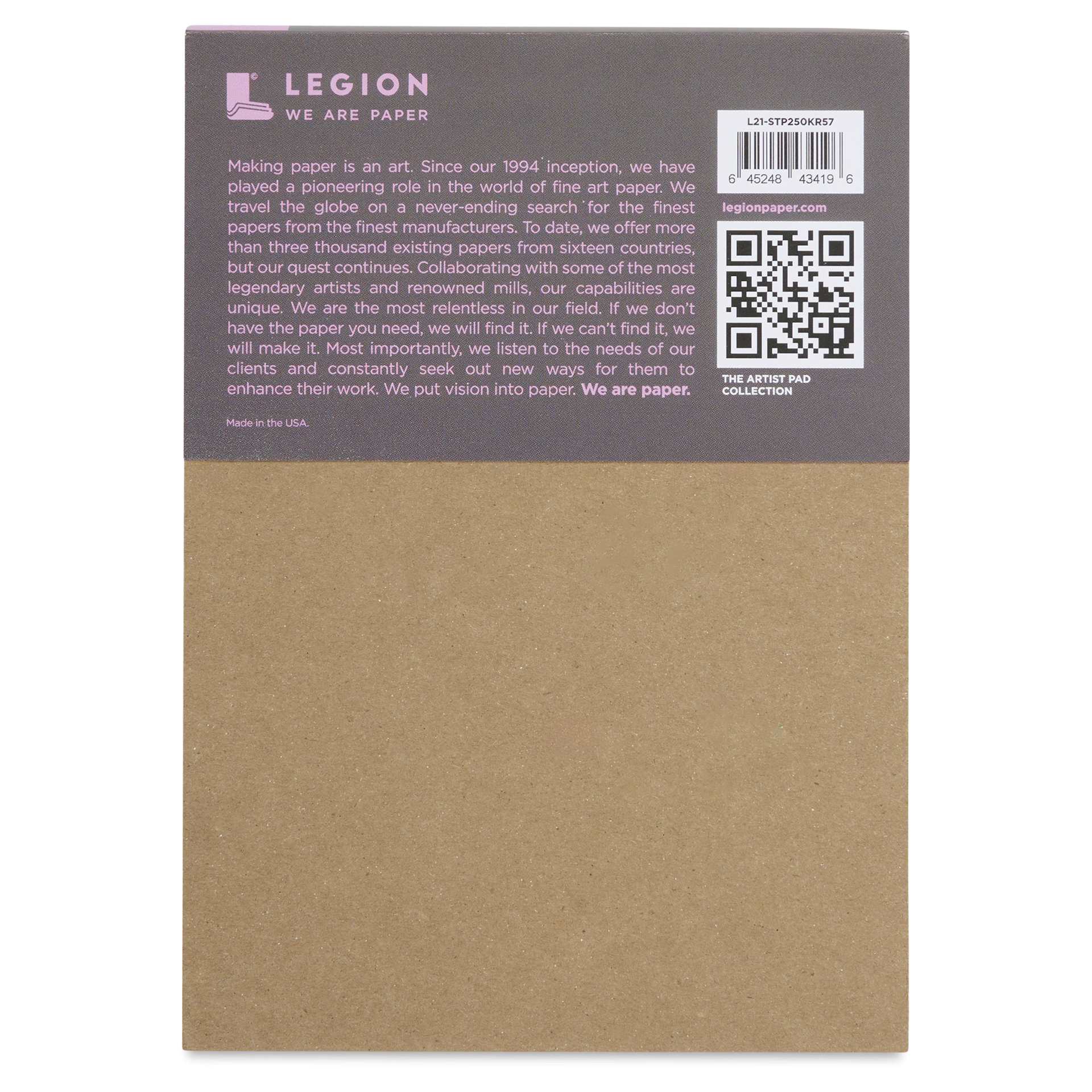 Stonehenge Kraft Drawing Paper Pad - 5" x 7", back cover