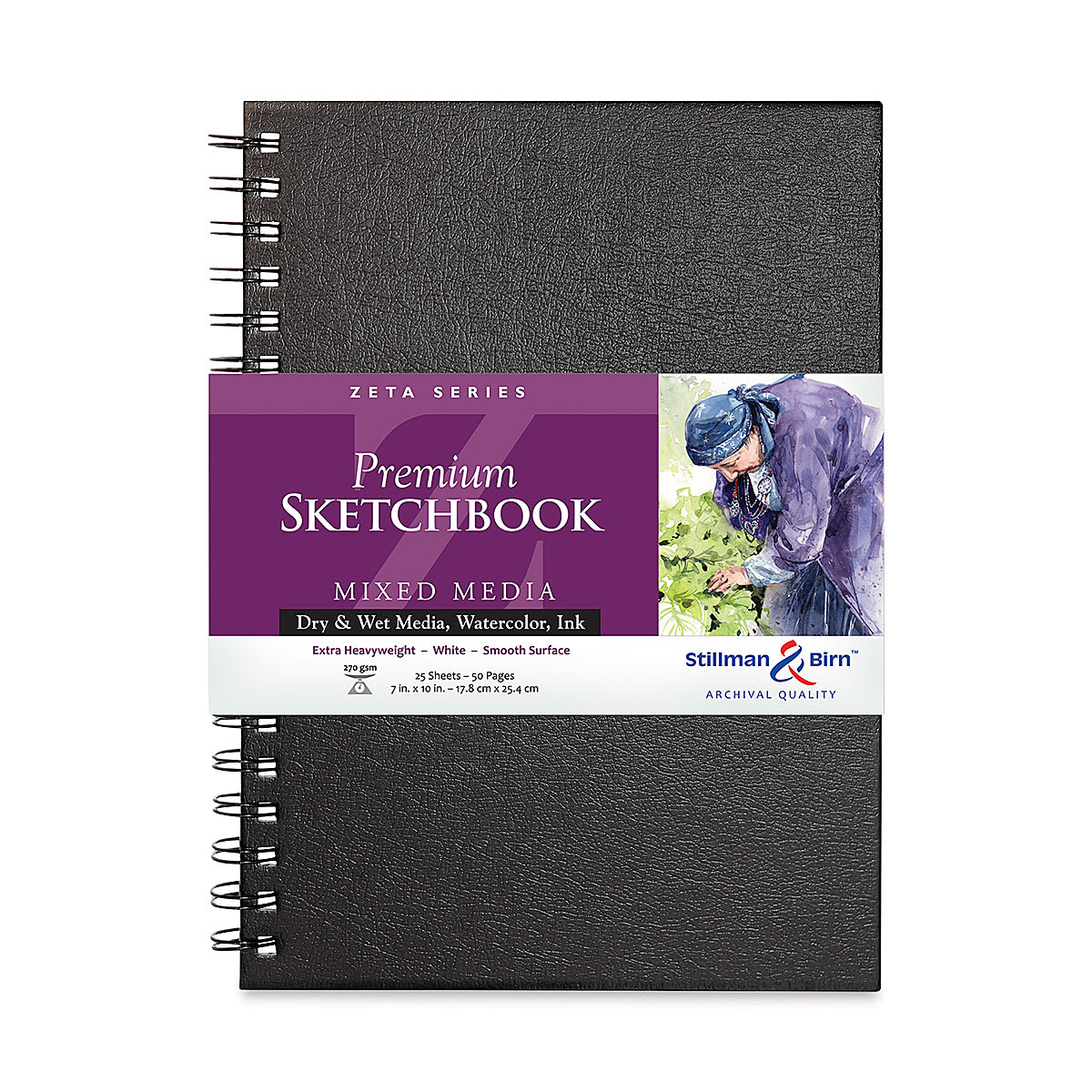 Stillman & Birn Zeta Series Spiralbound Sketchbook - 10'' x 7'', Portrait