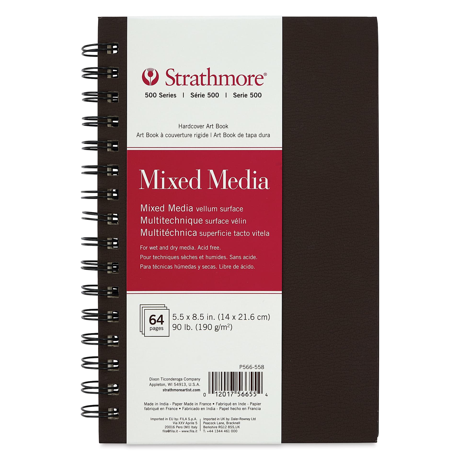 Strathmore 500 Series Mixed Media Hardcover Wirebound Art Book - 5-1/2" x 8-1/2"