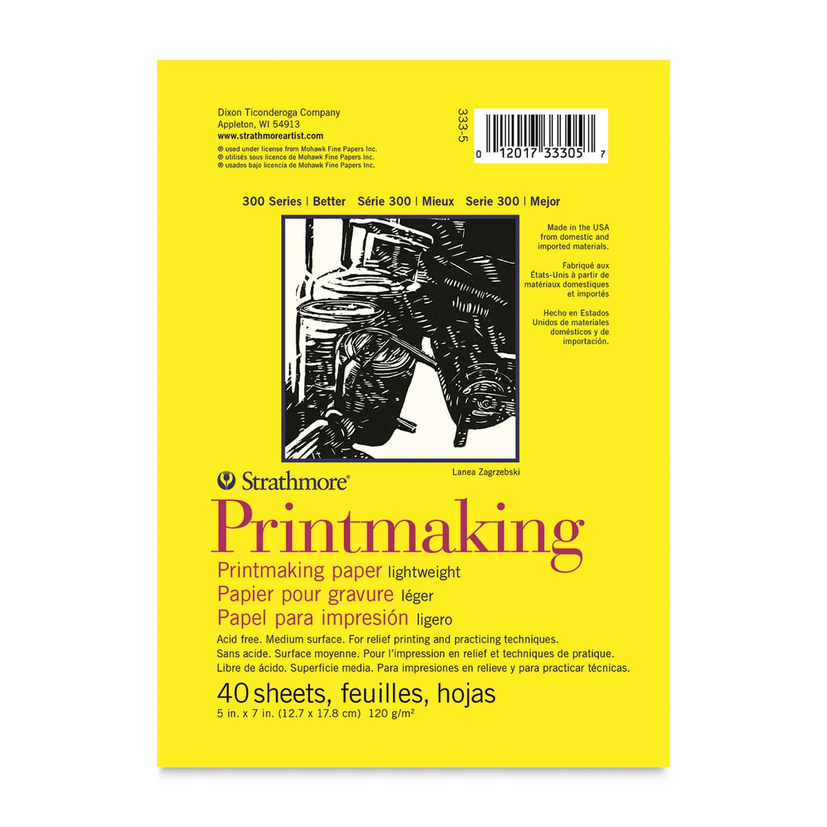 Strathmore 300 Series Printmaking Paper - 5" x 7", 40 Sheets
