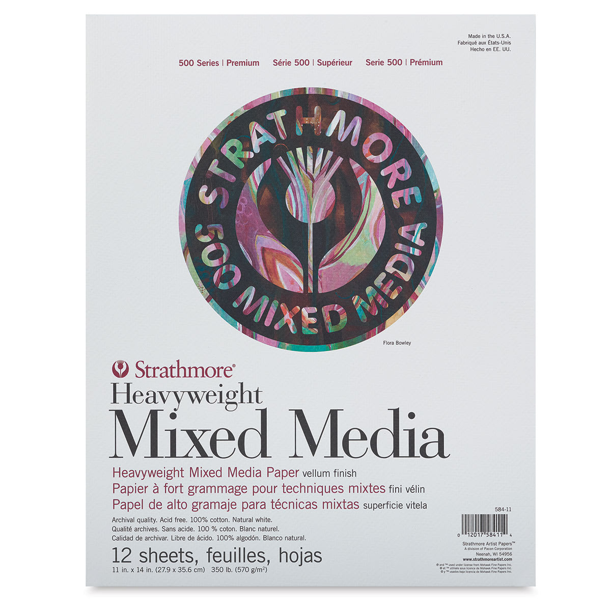 Strathmore 500 Series Heavyweight Mixed Media Pads - Front cover of 11" x 14" pad shown Strathmore 500 Series Heavyweight Mixed Media Pads - Front cover of 11" x 14" pad shown