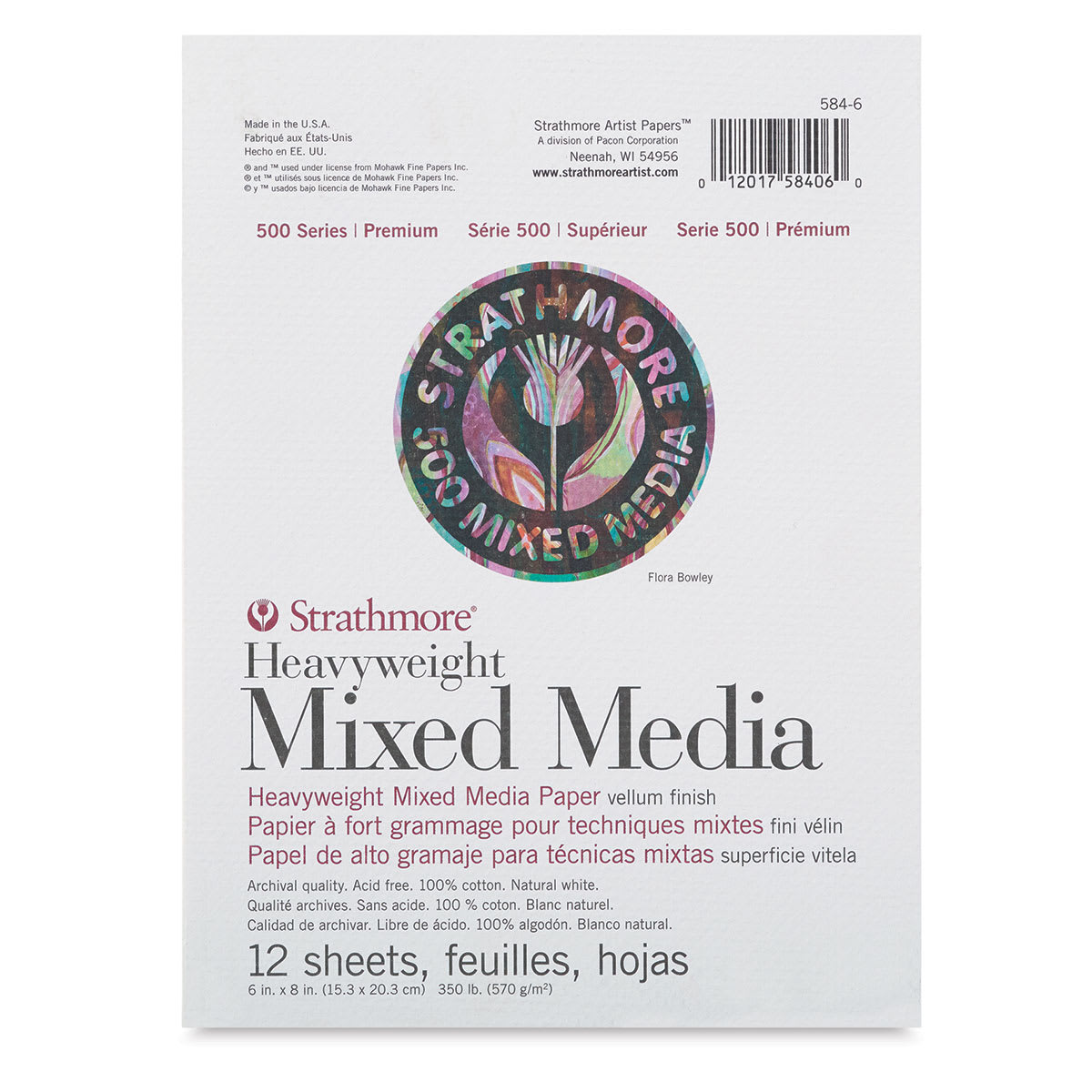 Strathmore 500 Series Heavyweight Mixed Media Pads - Front cover of 6" x 8" pad shown Strathmore 500 Series Heavyweight Mixed Media Pads - Front cover of 6" x 8" pad shown