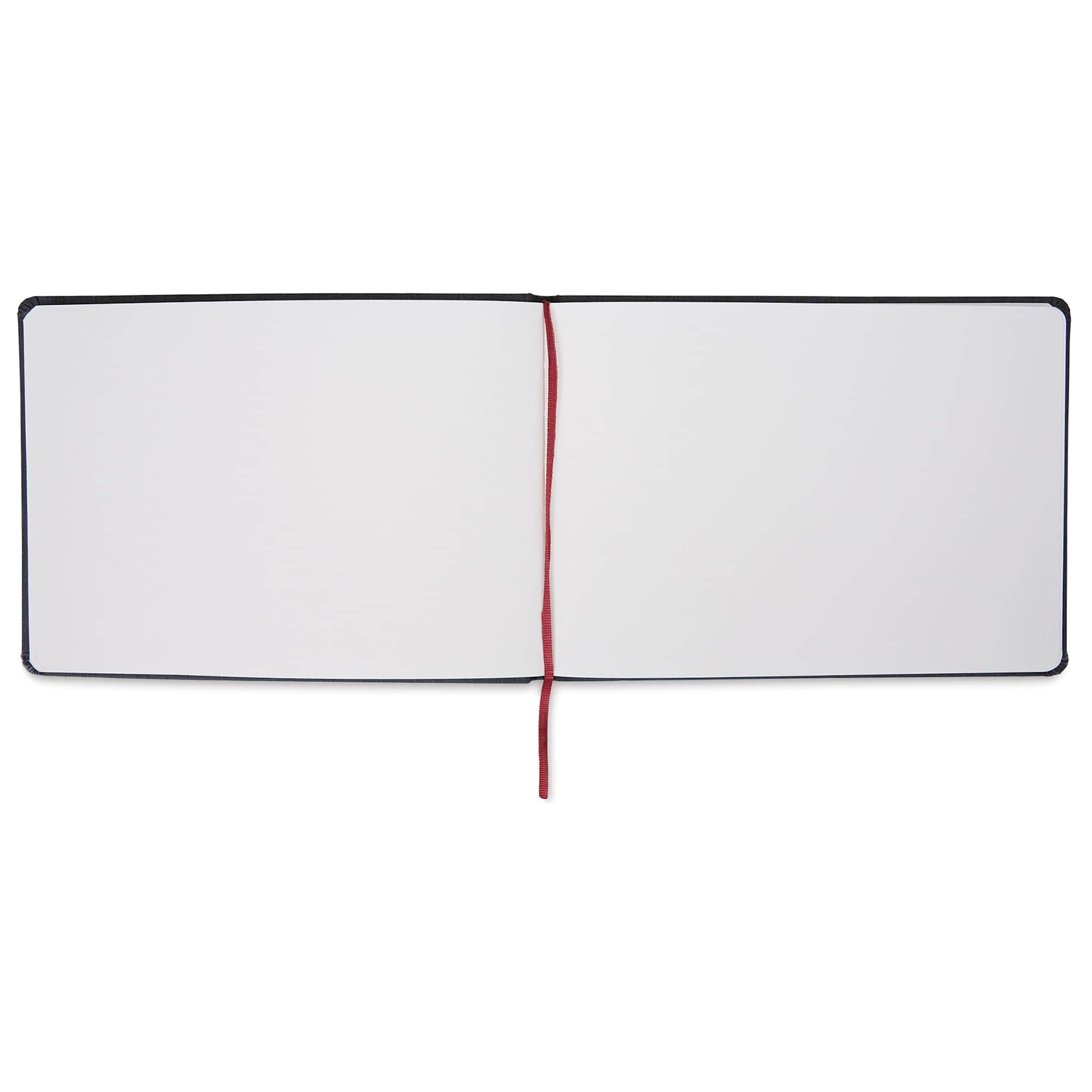 Hahnemühle Akademie Aquarell Watercolor Book - 5-3/4" x 8", open showing red ribbon book mark