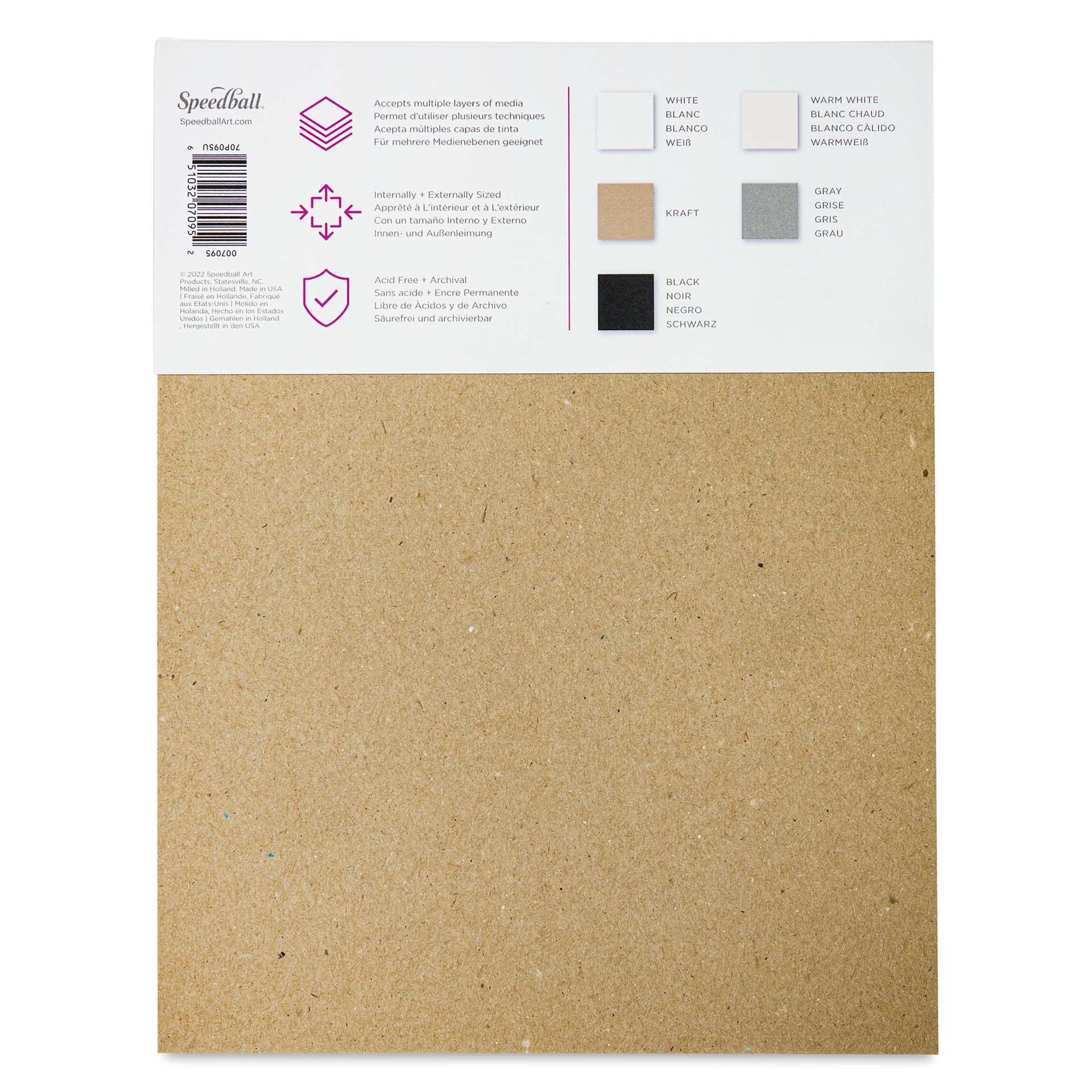 Arnhem 1618 Paper Pads by Speedball - Assorted Colors, 8-1/2" x 11", back cover