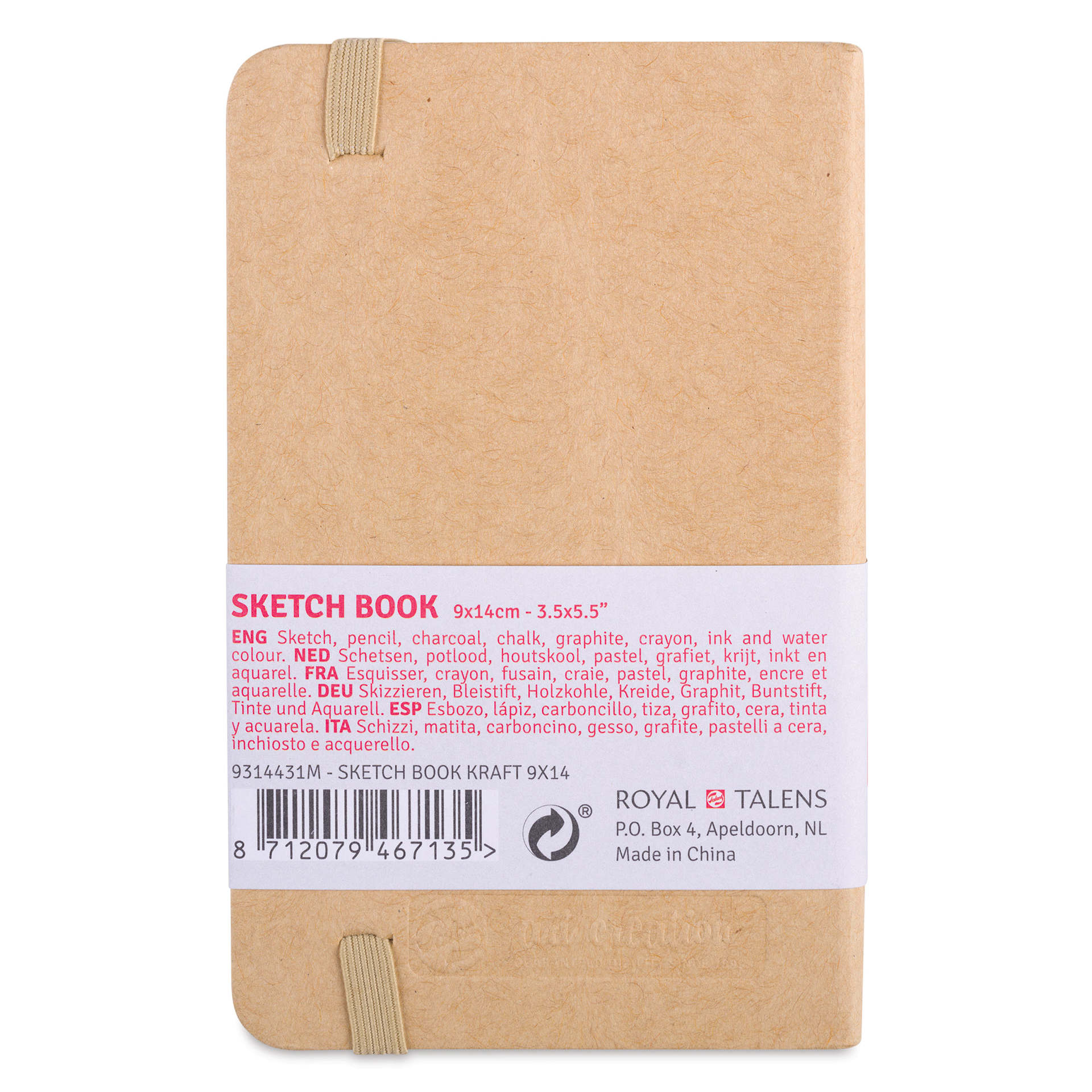 Royal Talens Art Creations Sketchbook - 3.5" x 5.5", Kraft, back