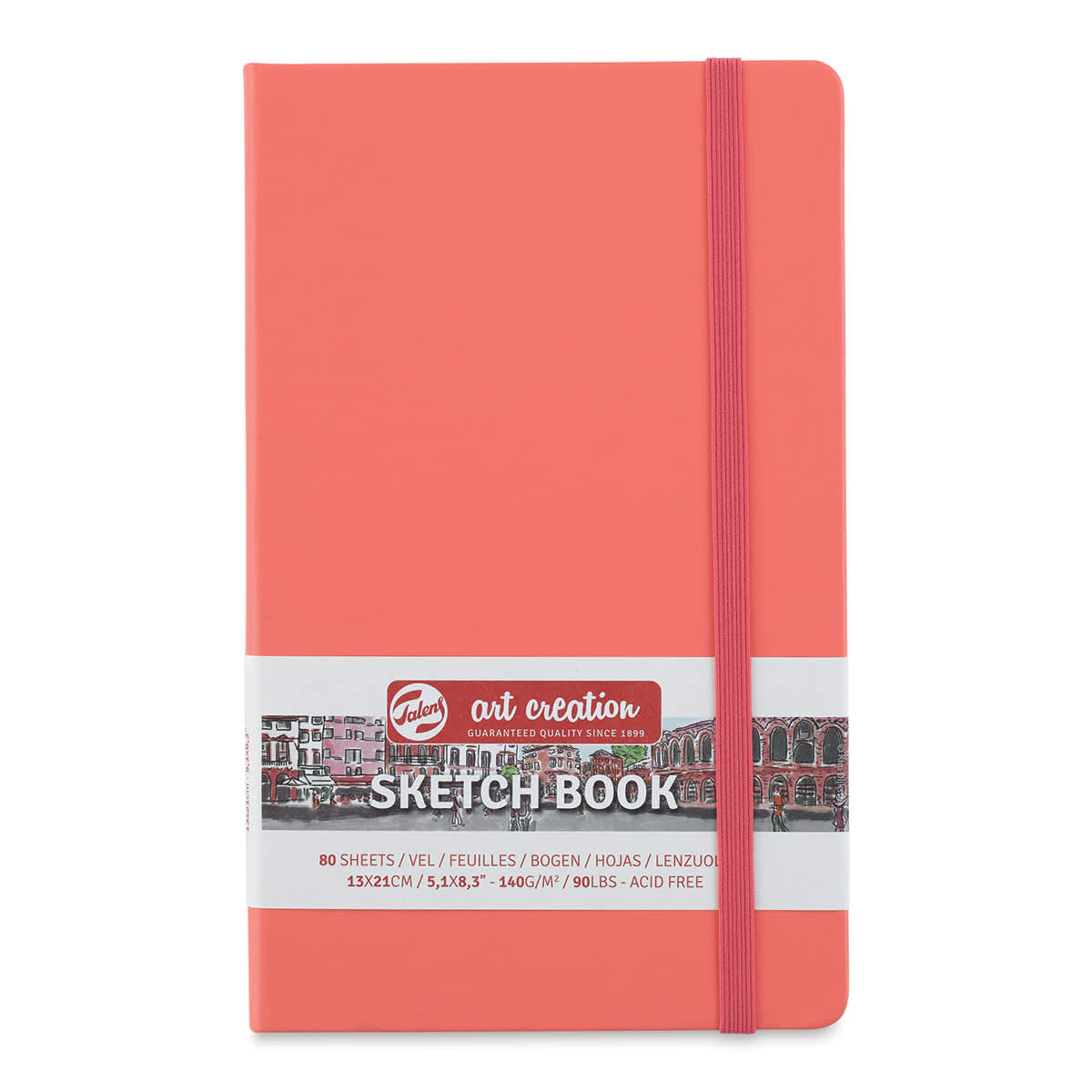 Talens Art Creations Sketchbook - Front of Coral Red Sketchbook