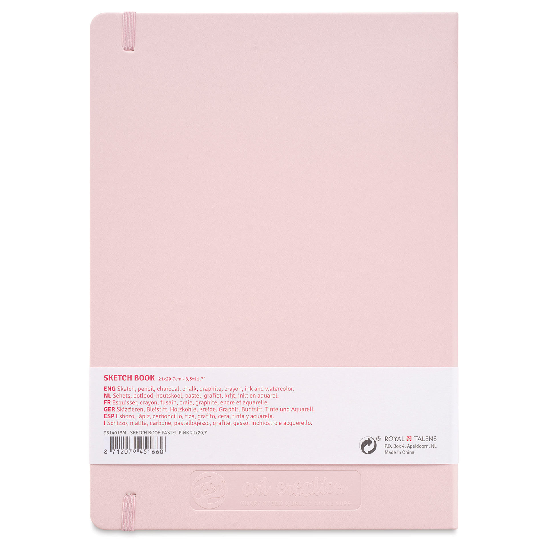 Talens Art Creations Sketchbook - Pastel Pink, 11.7" x 8.3", back cover