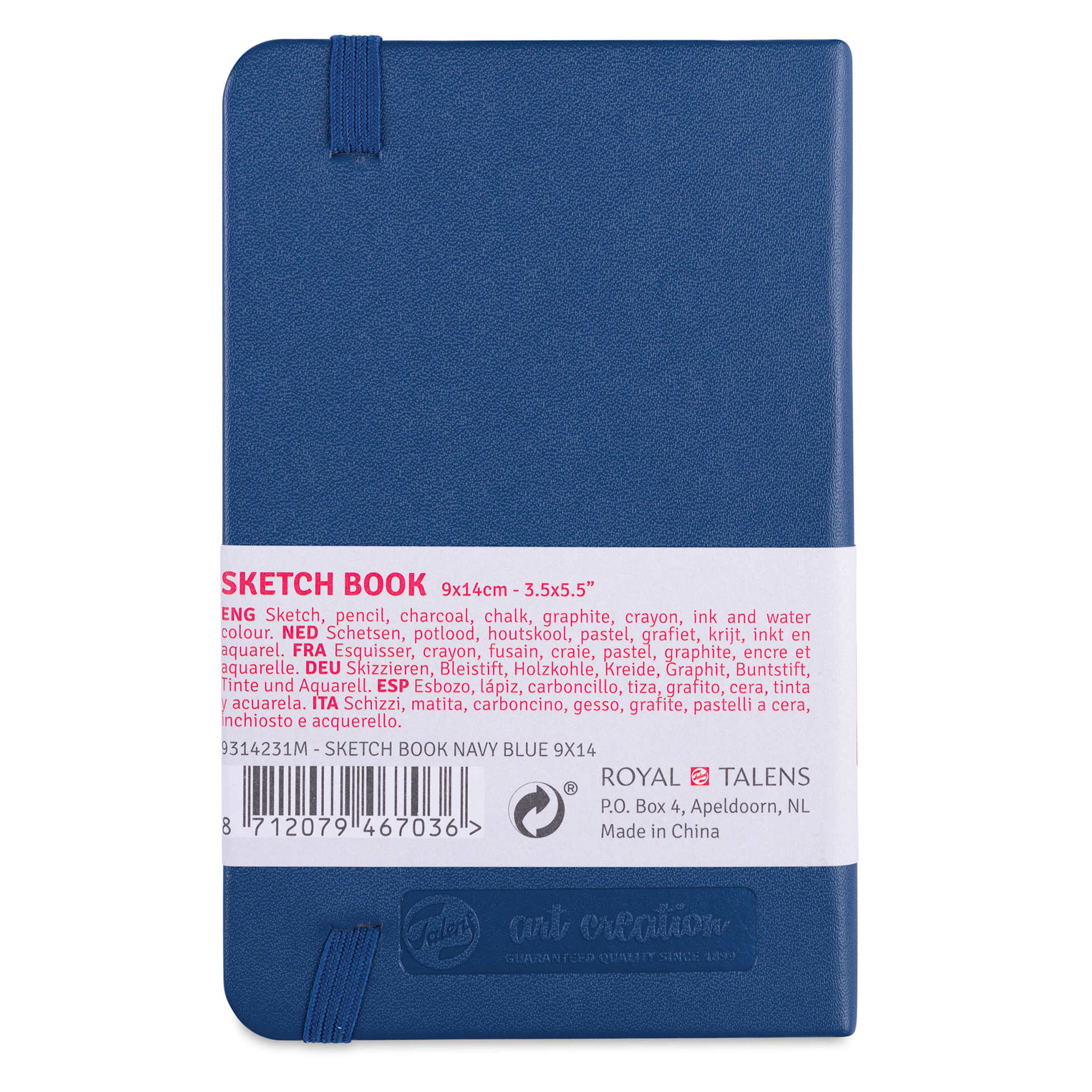 Royal Talens Art Creations Sketchbook - 3.5" x 5.5", Navy, back