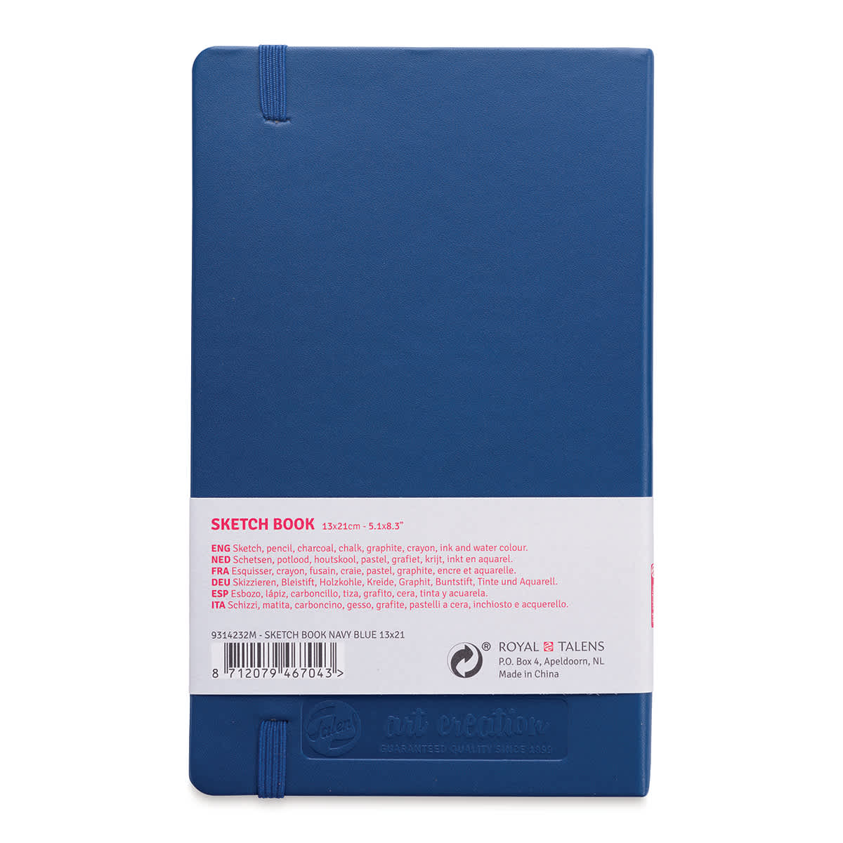 Talens Art Creations Sketchbook - Navy Blue, 8.3" x 5.1" (back)
