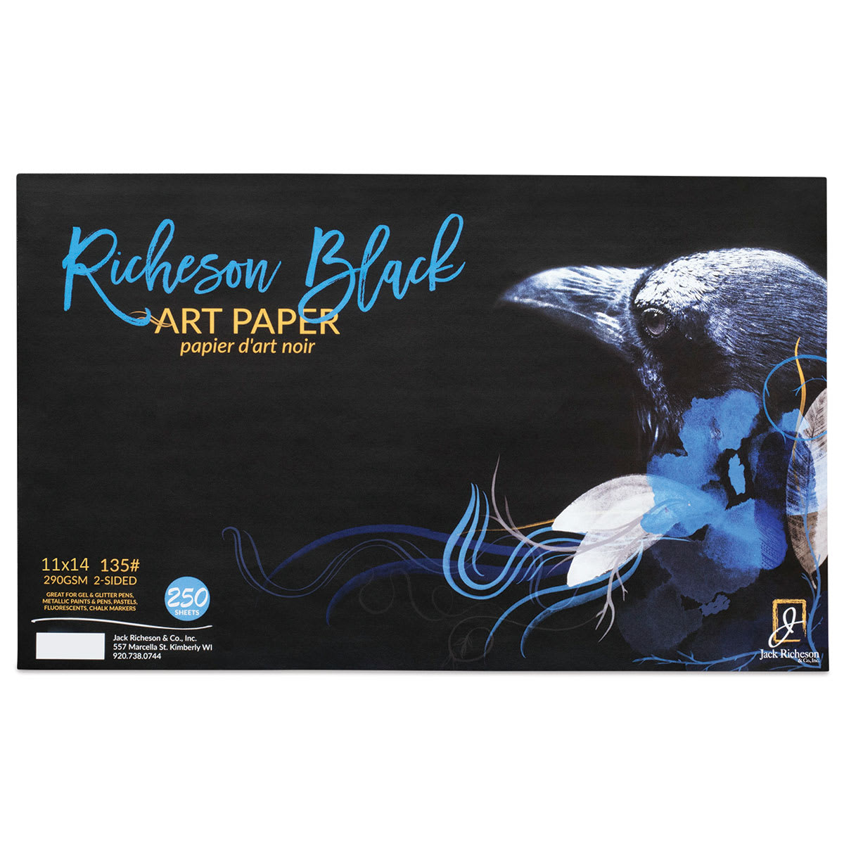 Richeson Black Art Paper Bulk Pack - 11" x 14", 250 Sheets Richeson Black Art Paper Bulk Pack - 11" x 14", 250 Sheets