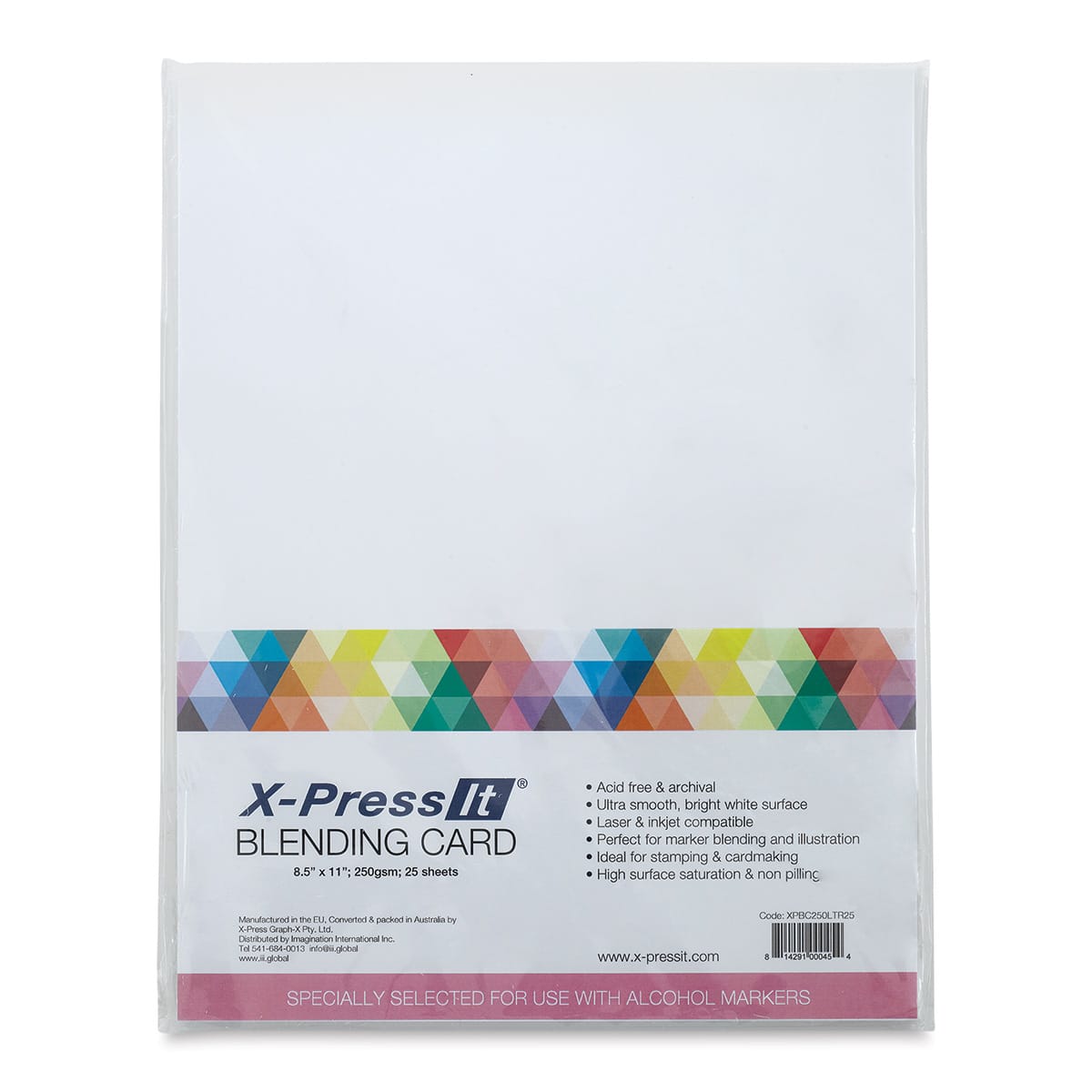 X-Press It Blending Cardstock - 8-1/2" x 11", Pkg of 25 Sheets