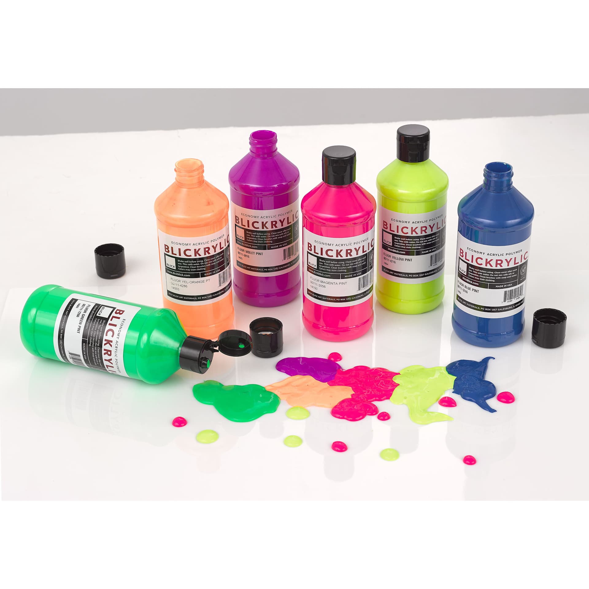 
Blickrylic Student Acrylic Paints and Sets, different colors poured out