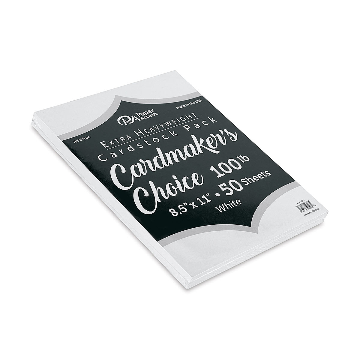 Paper Accents Cardmaker's Choice Cardstock Pack - Angled view of 50 pc package of Cardstock