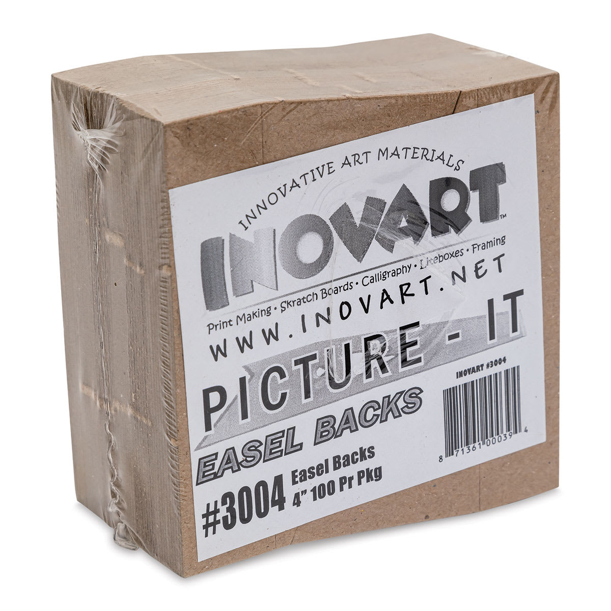 Locking Chipboard Easels - 4", Chipboard, Single-Wing, Pkg of 100