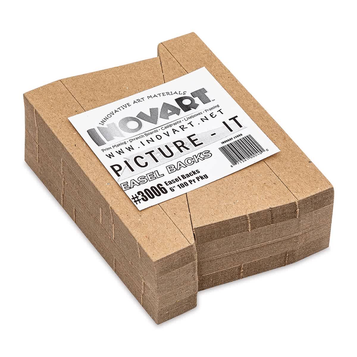 Locking Chipboard Easels - 6", Chipboard, Single-Wing, Pkg of 100
