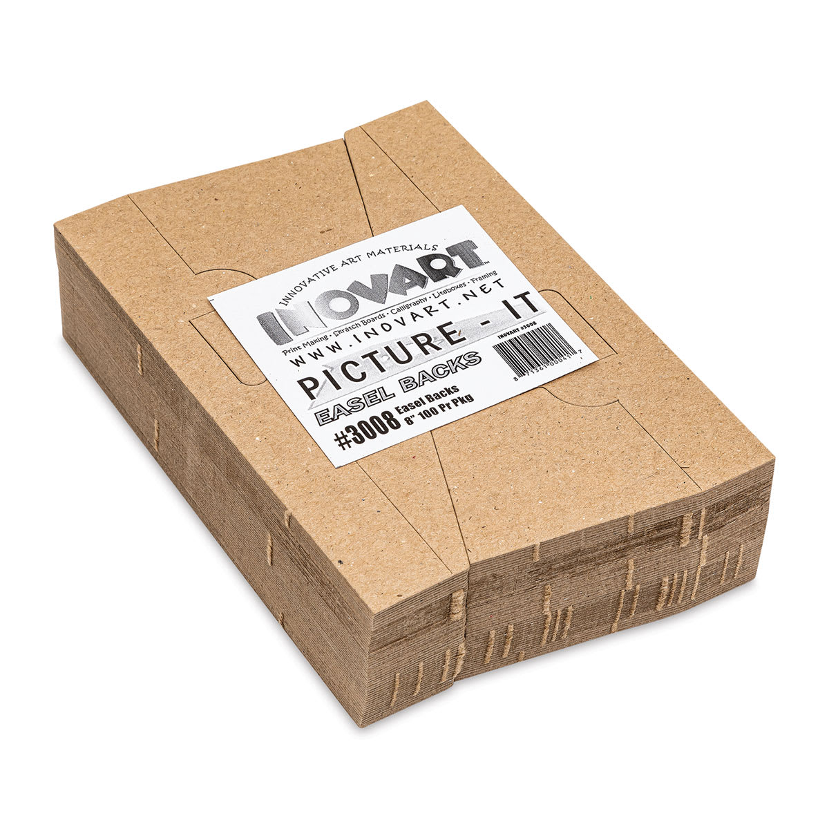 Locking Chipboard Easels - 8", Chipboard, Single-Wing, Pkg of 100