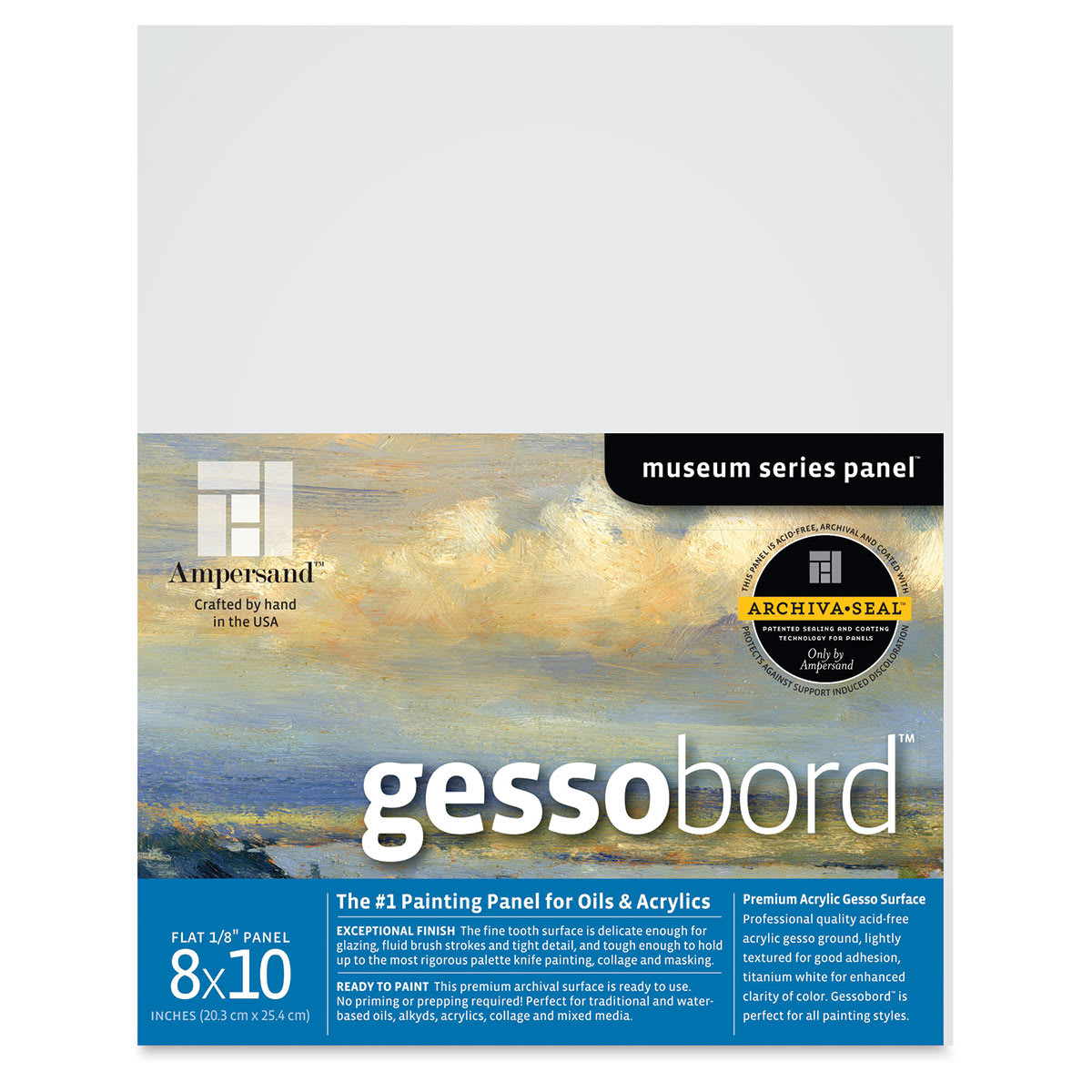 Ampersand Gessobord - 8'' x 10'', 1/8'' Flat