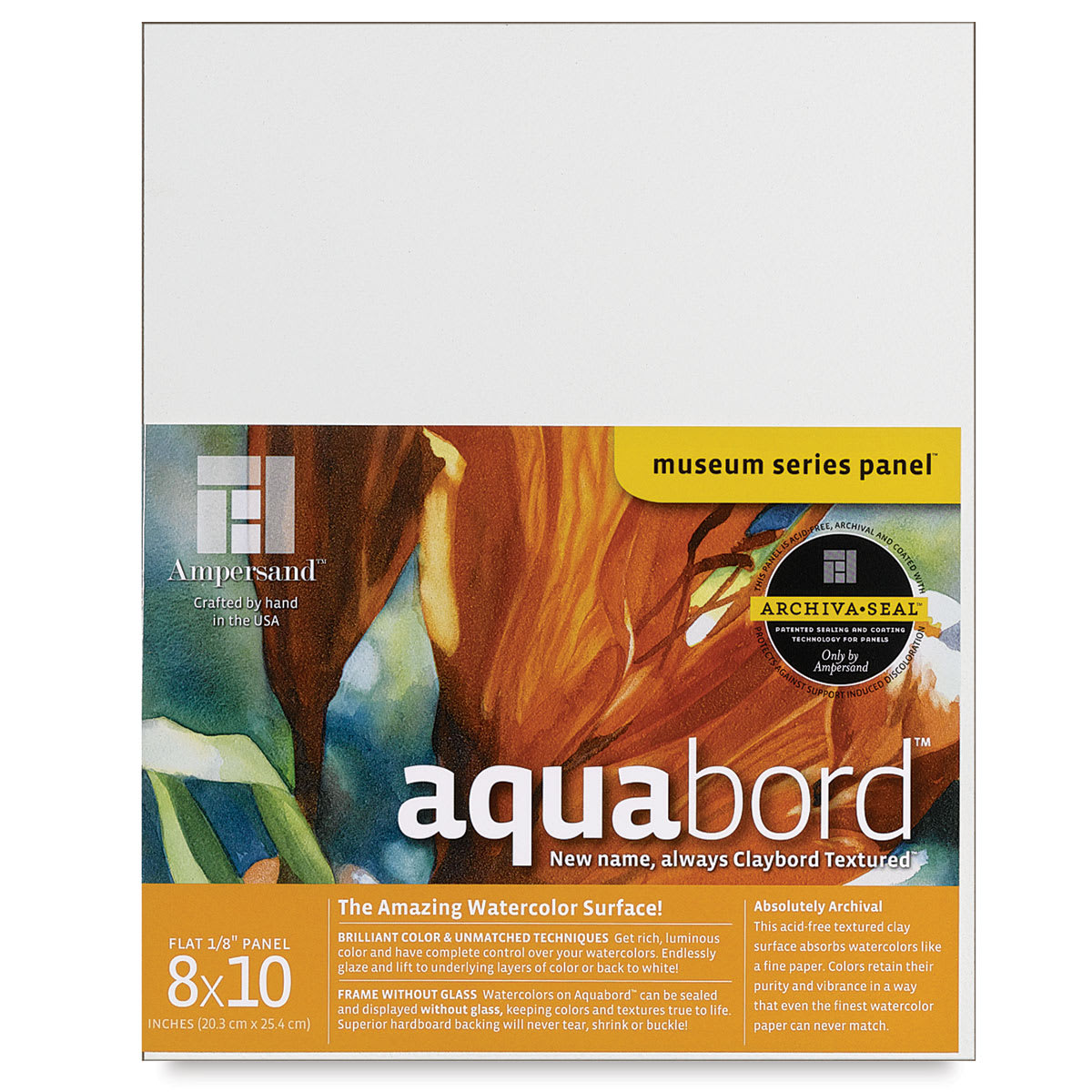Ampersand Aquabord Panel - 8" x 10", 1/8" Flat,