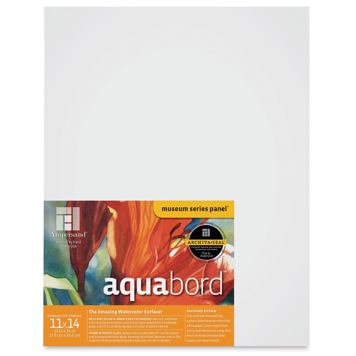 Ampersand Aquabord Panel - 11" x 14", 07/8" Cradled