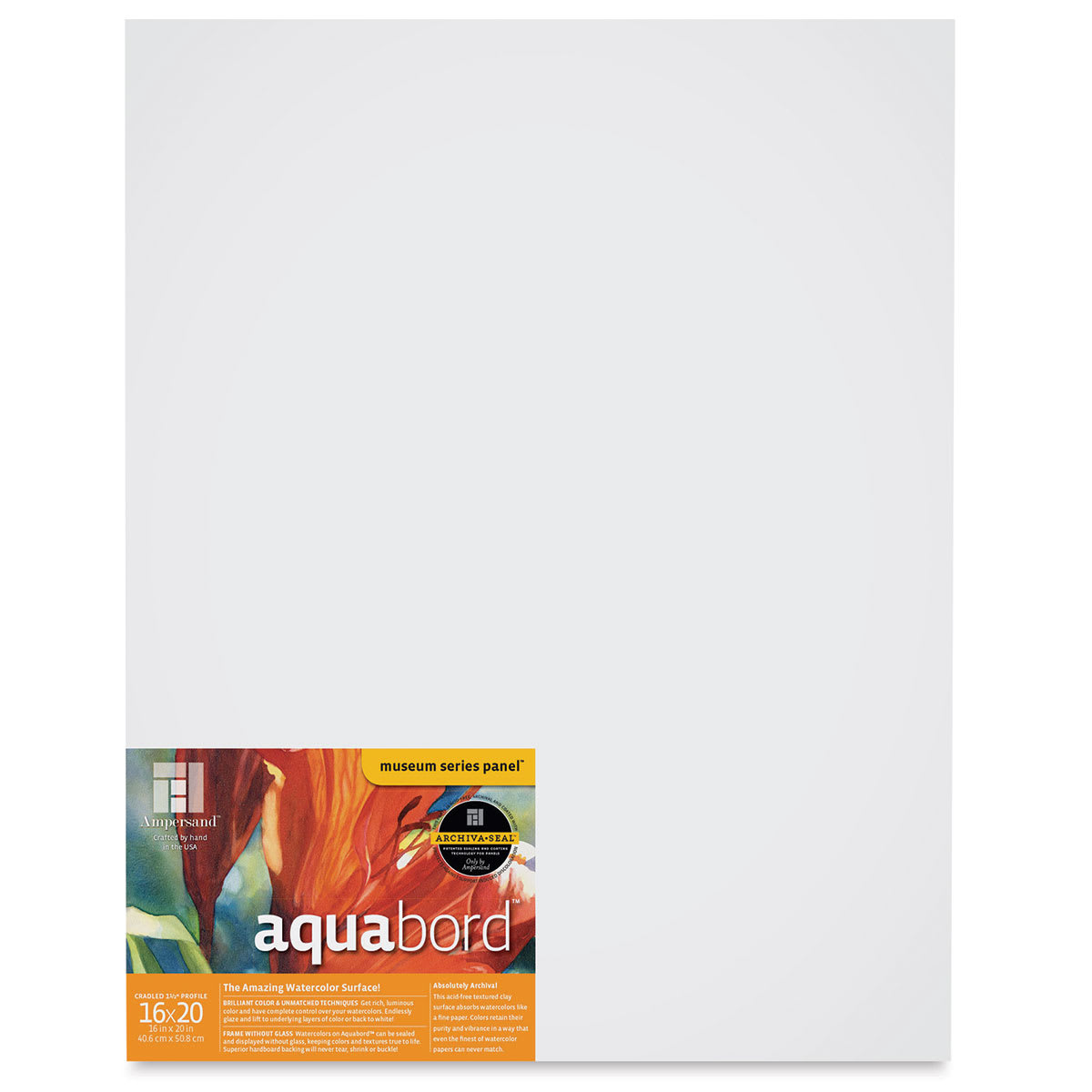 Ampersand Aquabord Panel - 16" x 20", 1-1/2" Cradled