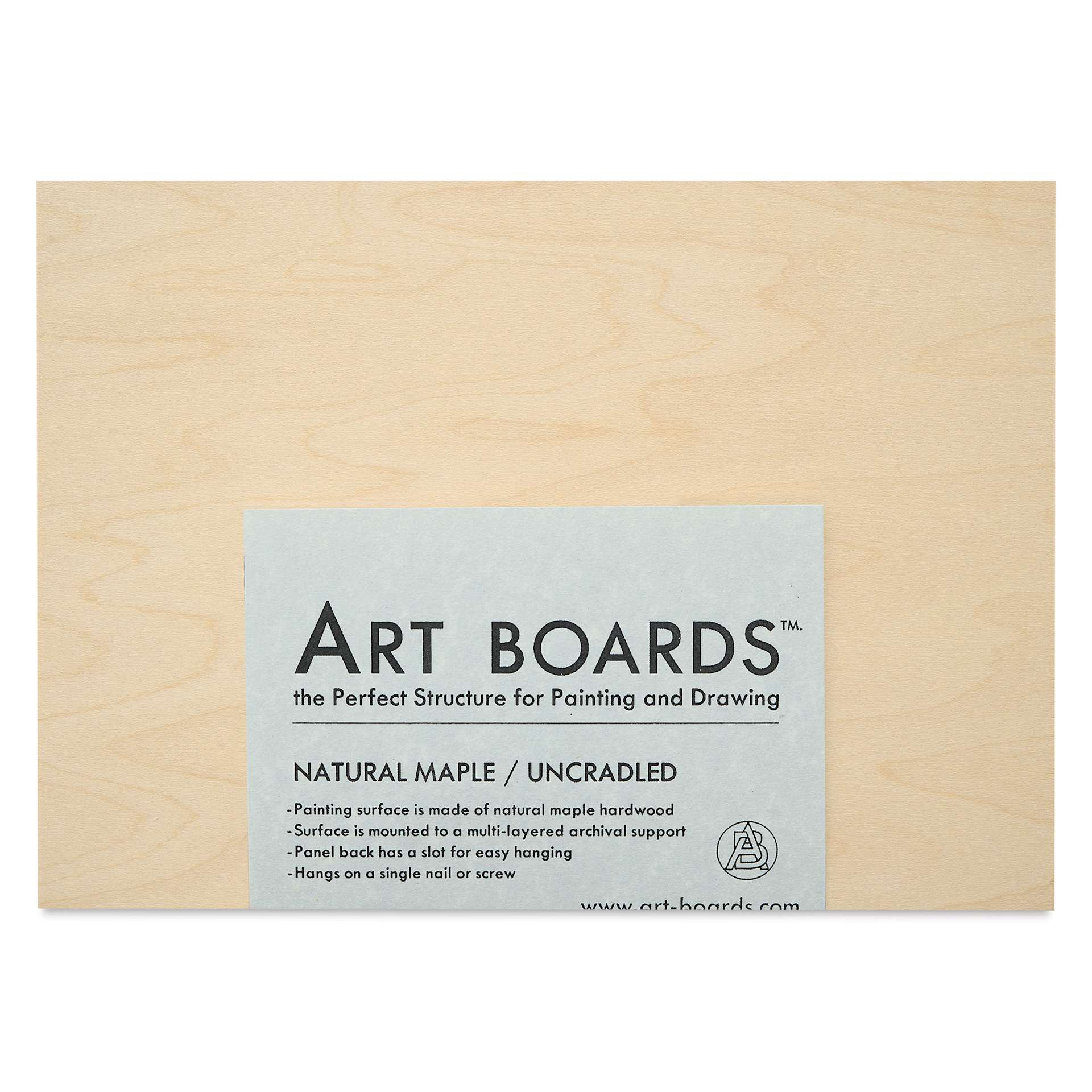 Art Boards Natural Maple Panel - 5" x 7", uncradle - front in packaging
