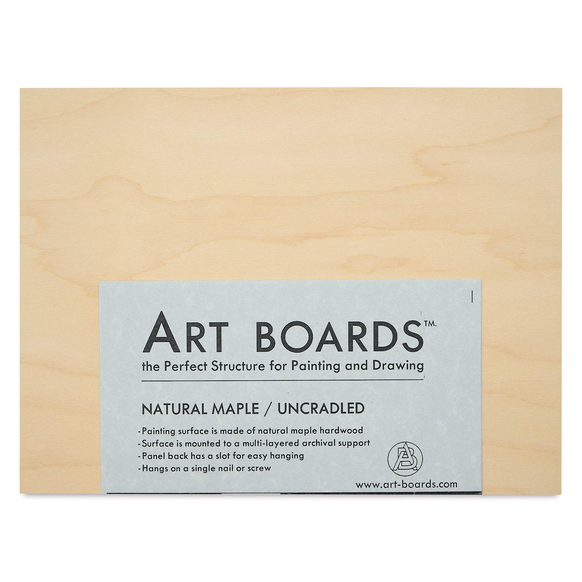 Art Boards Natural Maple Panel - 6" x 8", uncradle - front in packaging