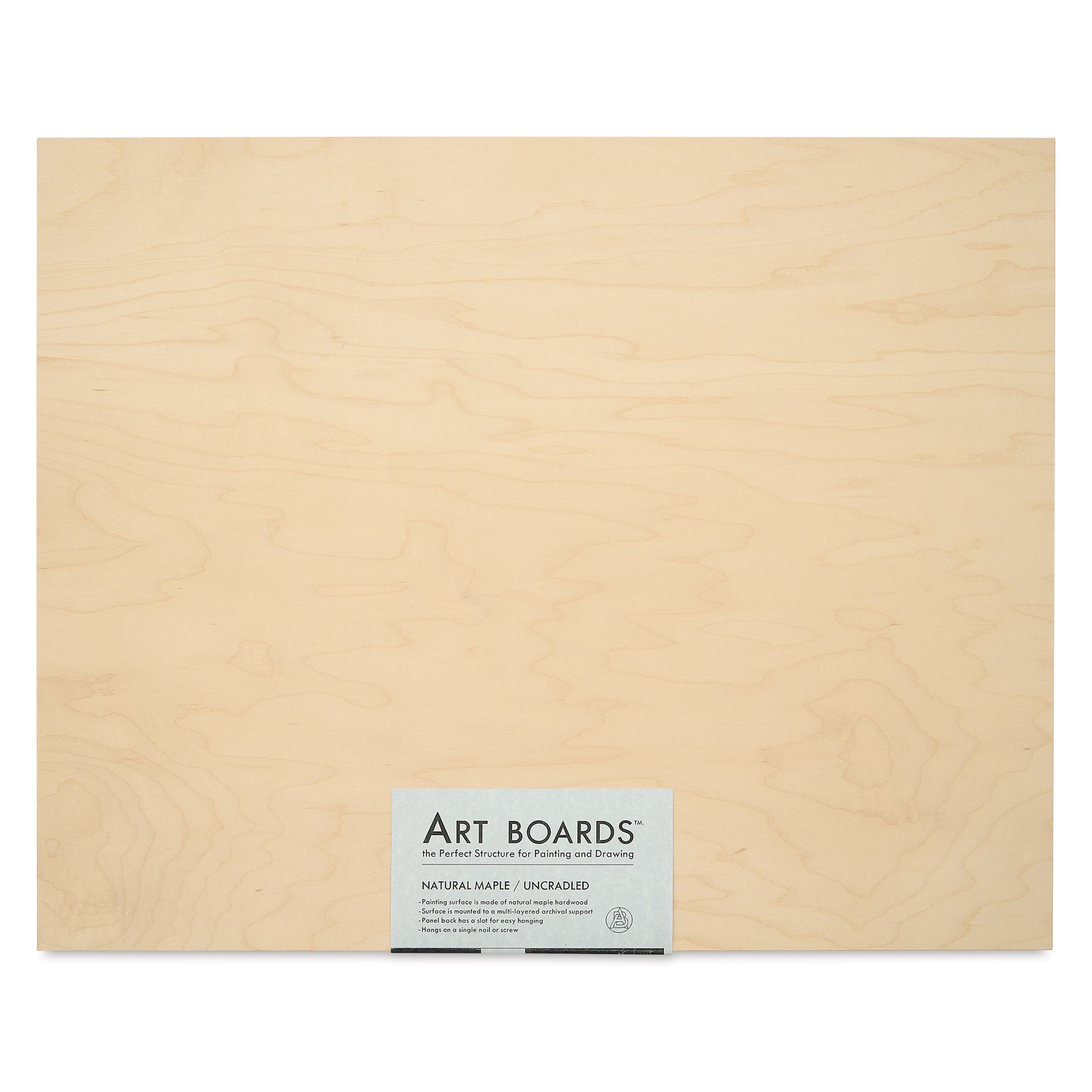 Art Boards Natural Maple Panel - 16" x 20", Uncradled - front in packaging