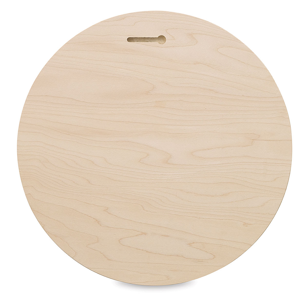 Art Boards Natural Maple Panels - Back view of Round panel showing keyhole for hanging