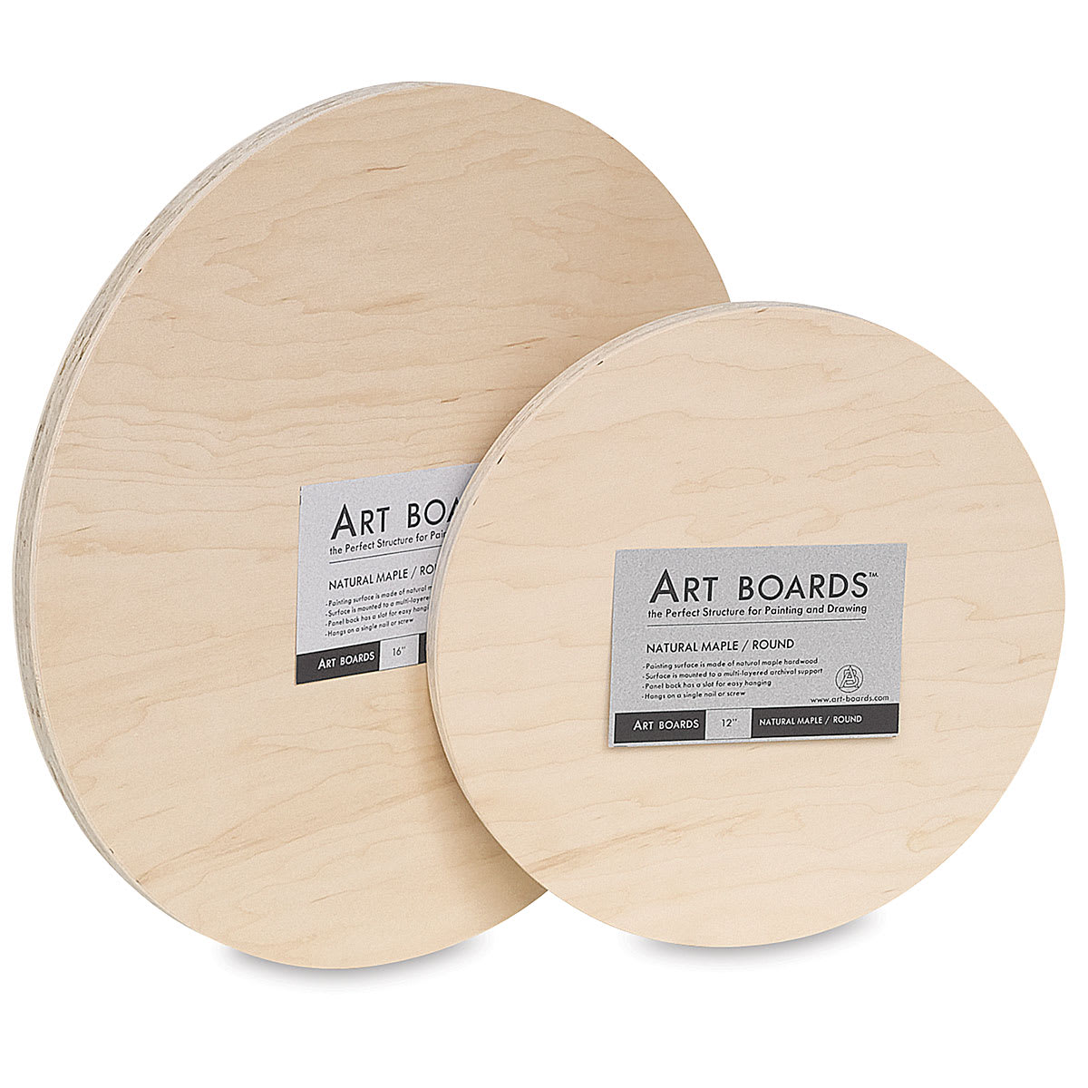 Art Boards Round Natural Maple Panels