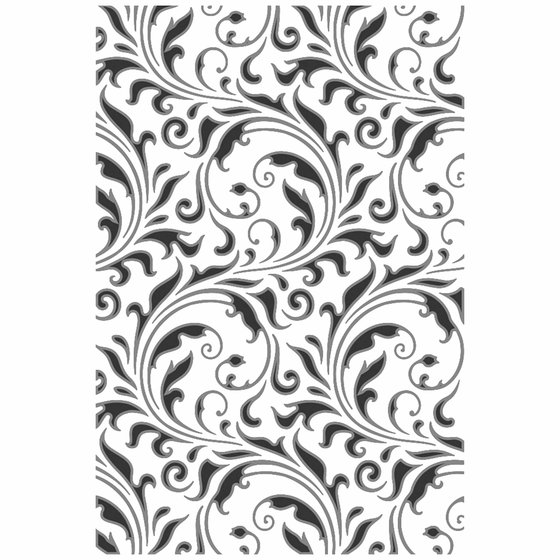 Sizzix Multi Level Textured Impressions Embossing Folder - Vault Flourish, 4-1/2" x 6-1/2"