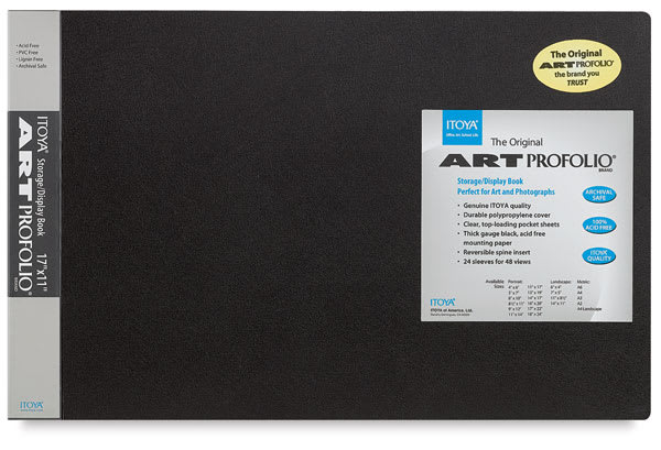 Itoya Original Art Profolio - 11" x 17", Black, Landscape, 24 Pages Itoya Original Art Profolio - 11" x 17", Black, Landscape, 24 Pages