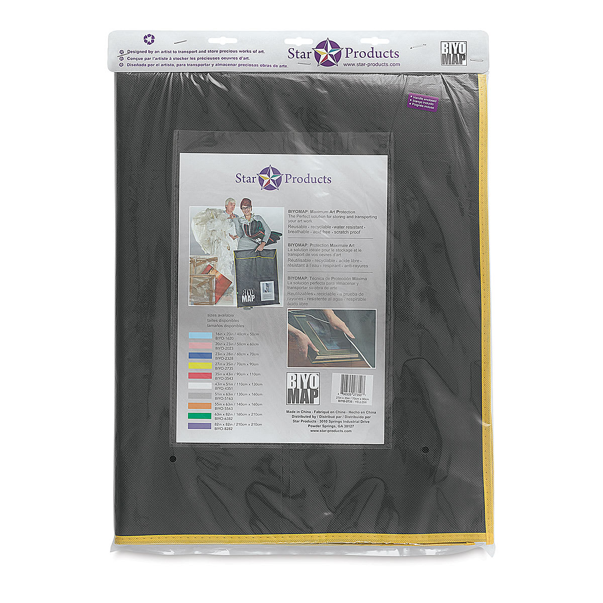 BIYOMAP Art Protection Case, Yellow Border, In Packaging