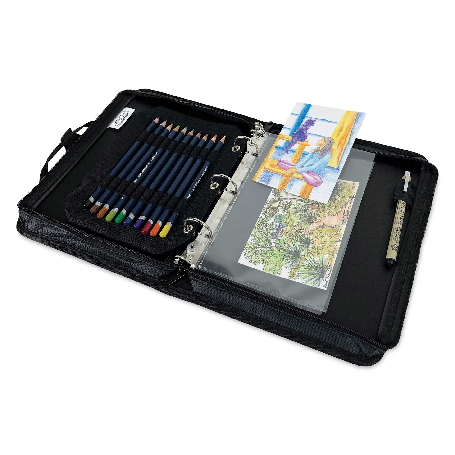 Guerrilla Sketcher SketchBuddy Binder, open with supplies, supplies not included Guerrilla Sketcher SketchBuddy Binder, open with supplies, supplies not included