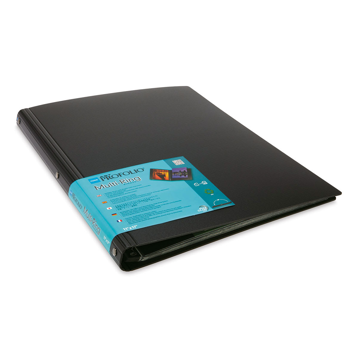 Itoya Art Profolio Multi-Ring Binder - 11" x 17", Black, Portrait