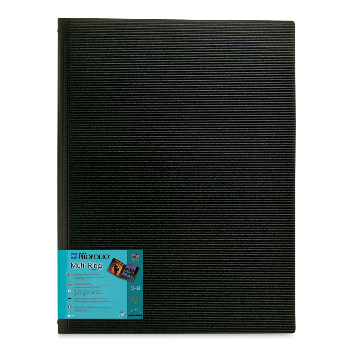 Itoya Art Profolio Multi-Ring Binder - 24" x 18", Black, Portrait