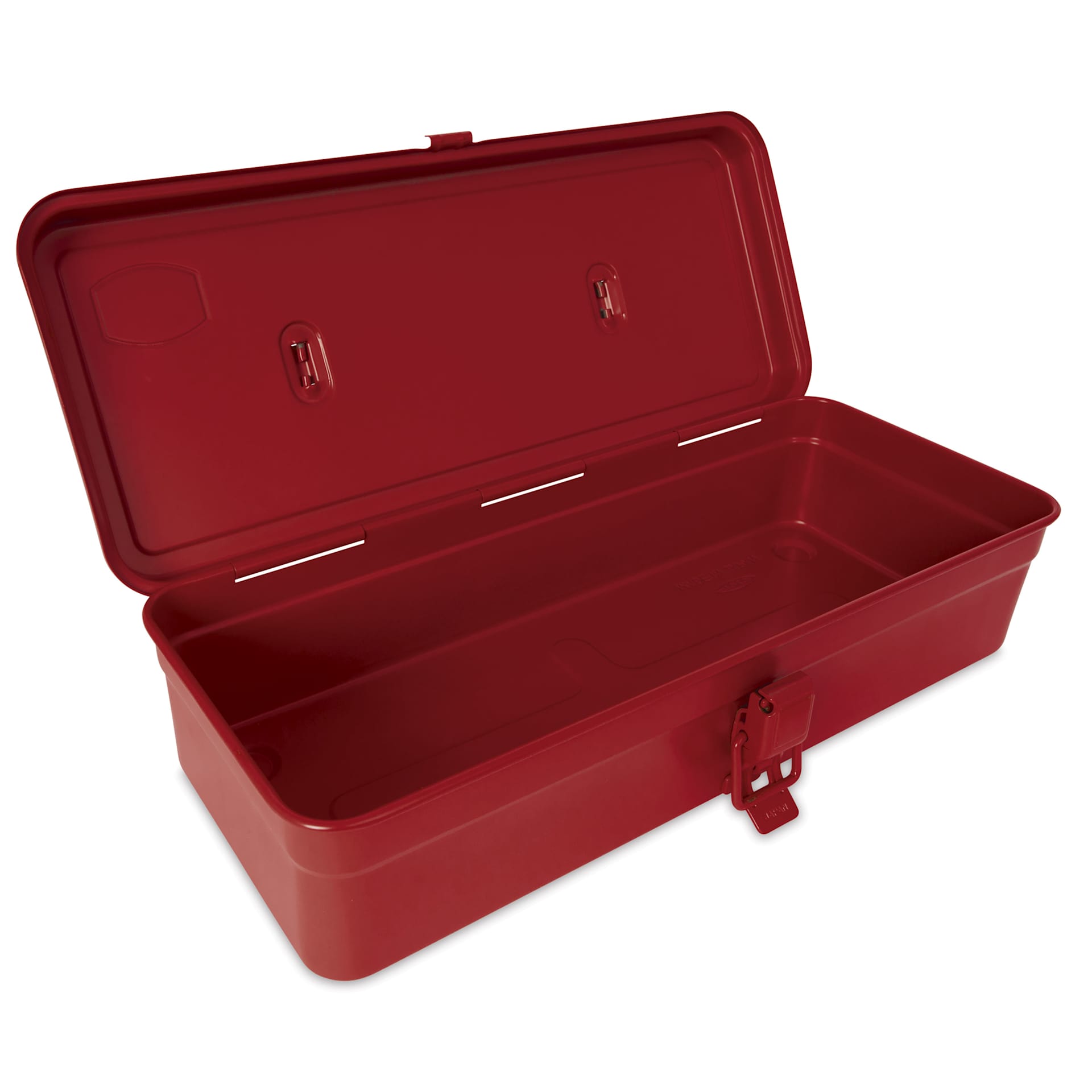 Toyo Trunk Shape T-320 Toolbox - Red, 12.5" x 4.9" x 3.3", lid open