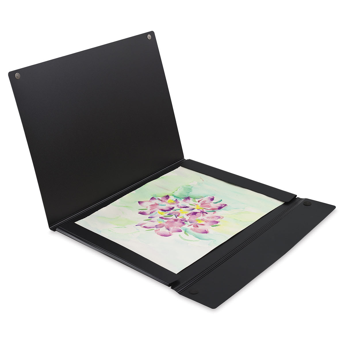 Itoya Magnet Closure Portfolio Case - Shown open with Flower picture inserted Itoya Magnet Closure Portfolio Case - Shown open with Flower picture inserted