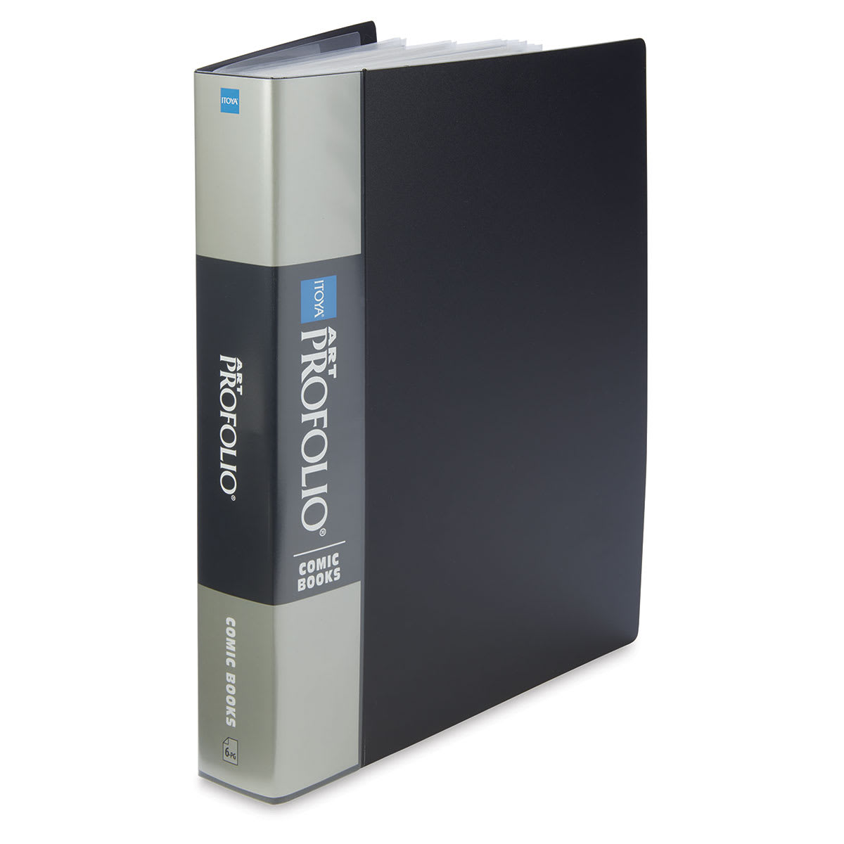 Itoya Comic Book Art Profolio - Angled view of upright Profolio