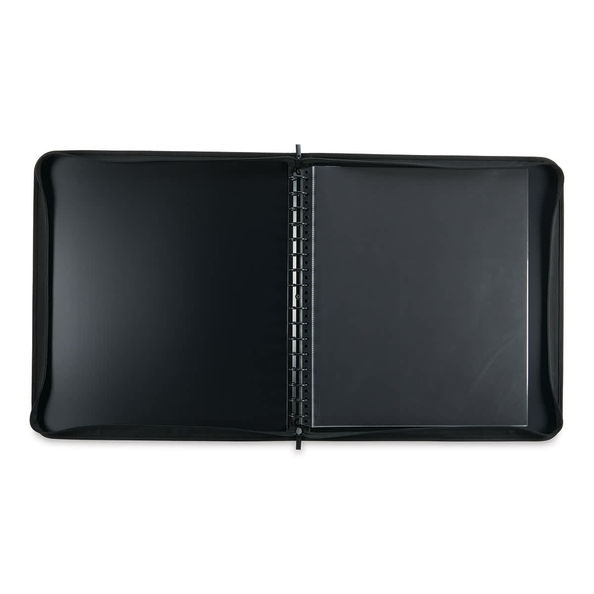 Itoya ProFolio Zipper Binder - 17" x 14", 5 Sleeves (open with empty pages)
