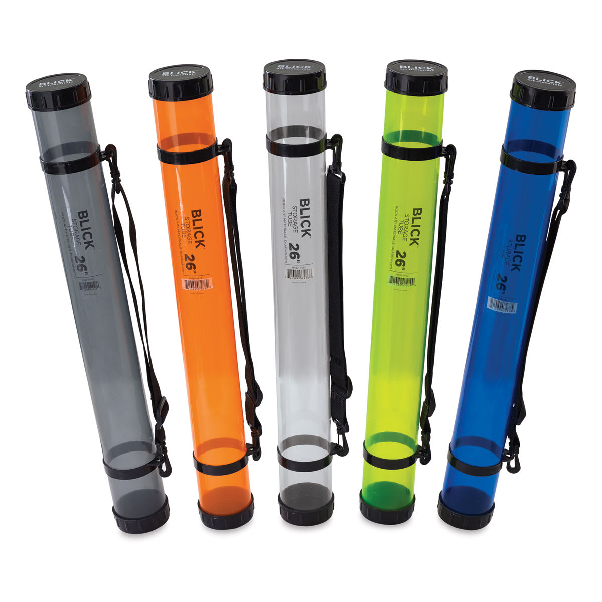 Blick Storage Tubes, Assorted Colors (Side View) Blick Storage Tubes, Assorted Colors (Side View)