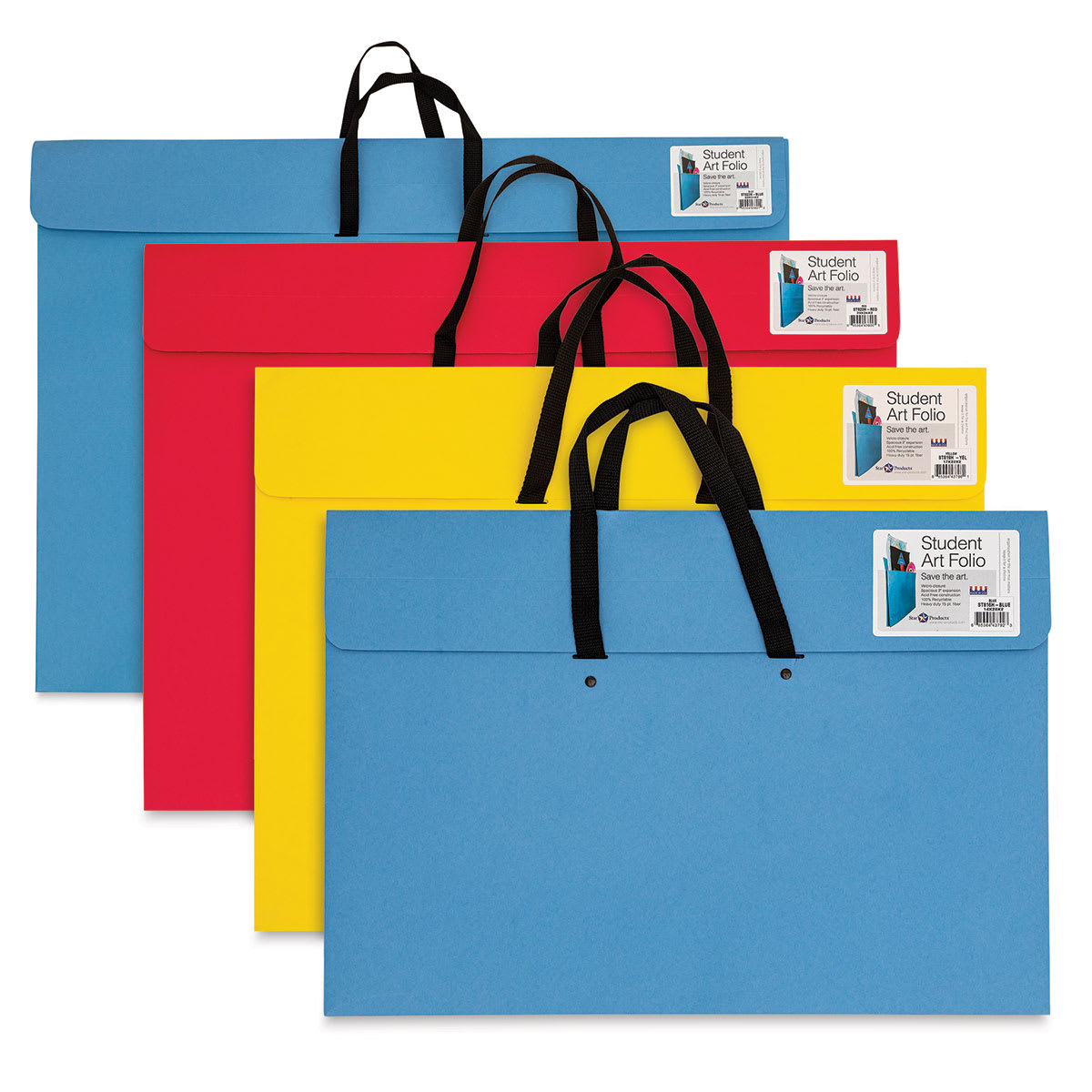 Star Products Student Art Folio with Handles - available in a variety of colors and sizes