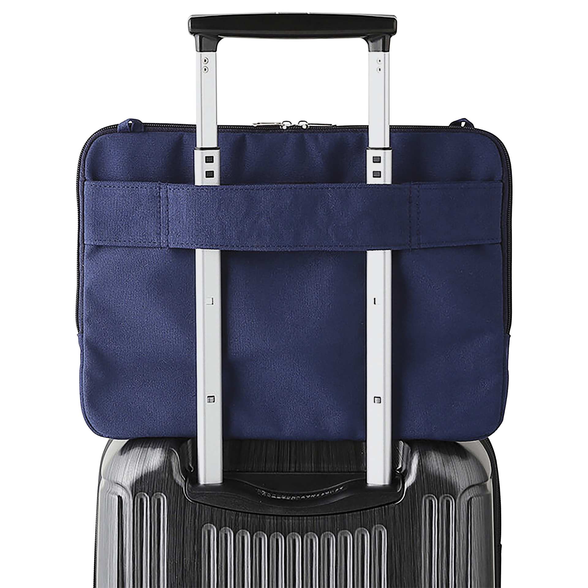 Delfonics Carrying Case, shown on luggage handle