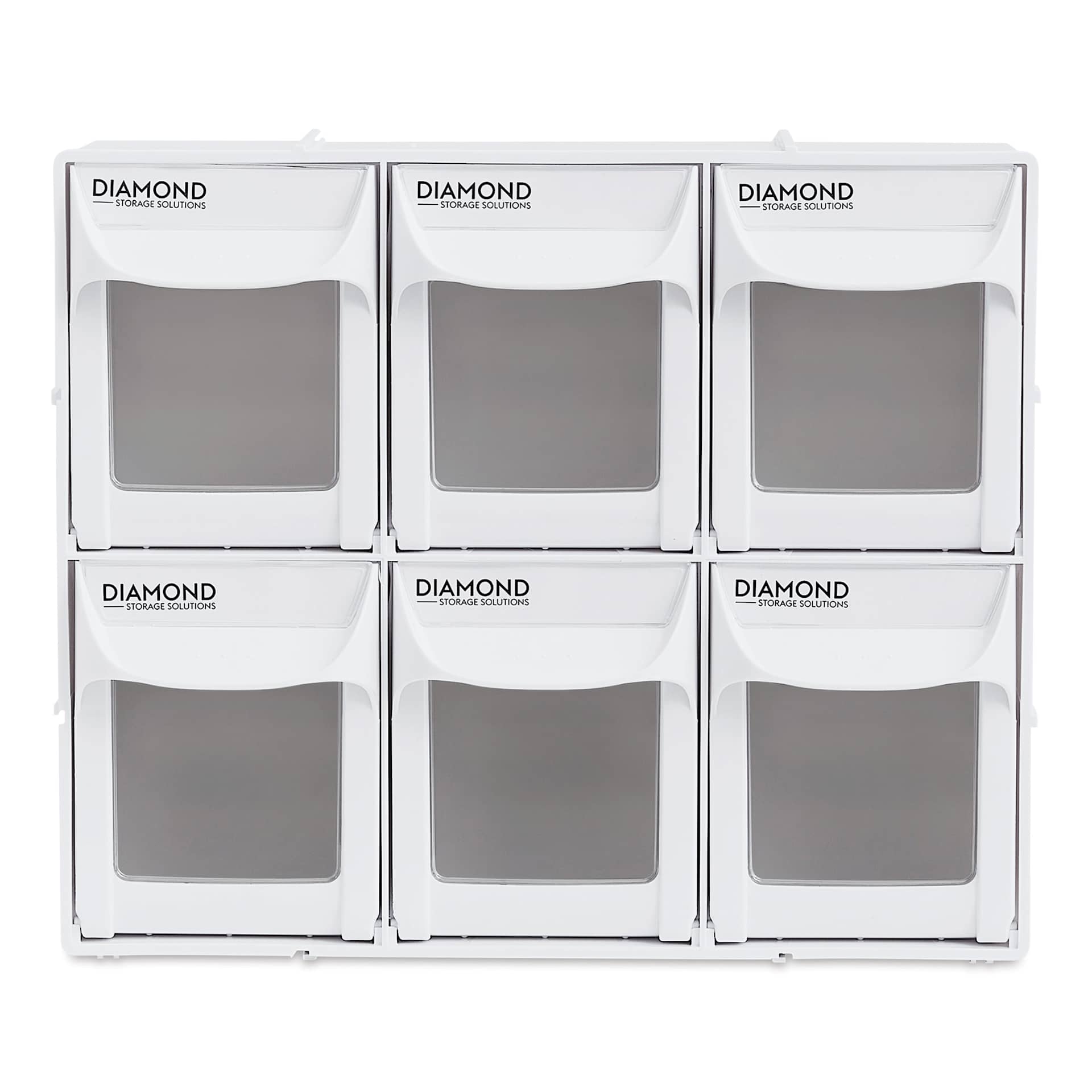 Diamond Storage Solutions - 6 Tip Out Bins, Half Width, front