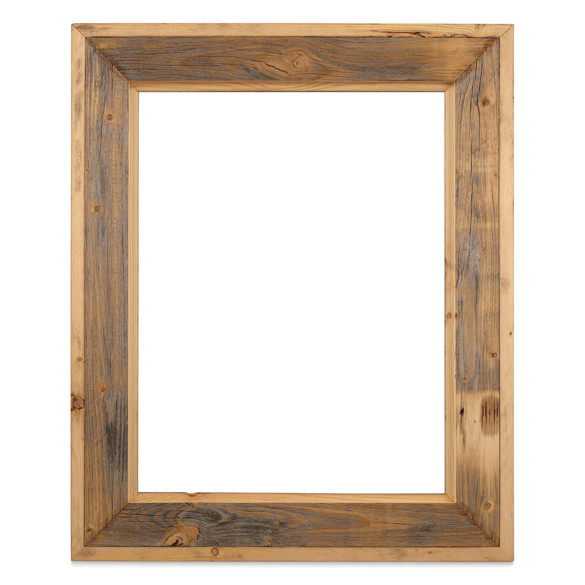 Blick Rustic Barnwood Frame - 14" x 18" x 3/8", back of frame