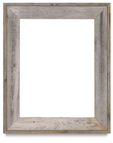 Blick Rustic Barnwood Frames - Front view of upright frame
