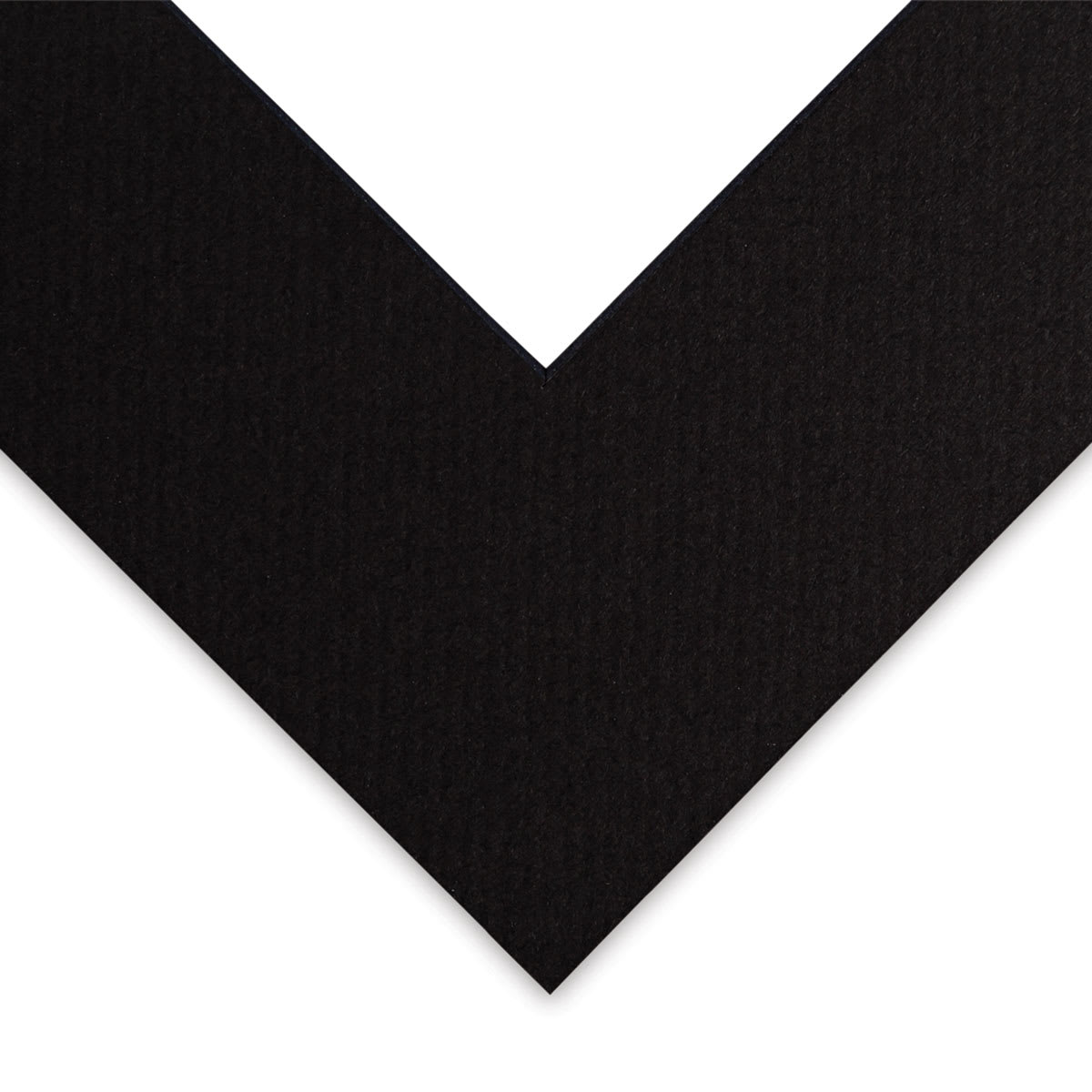 Blick Black Core Pre-Cut Mat - 8'' x 8'' w/ 3-3/4'' x 3-3/4'' opening (corner close-up)
