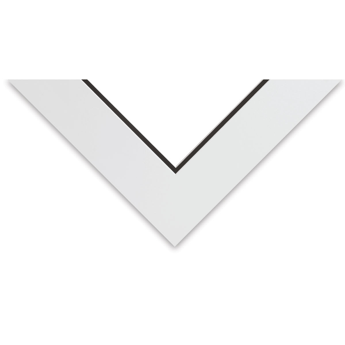 Blick Double Mat - Smooth White/Smooth Black, 18" x 24" (11-3/4" x 17-3/4" opening), corner